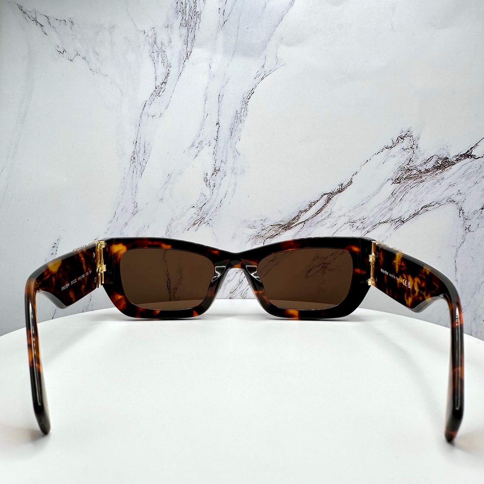 Miu Miu New MIU MIU Sunglasses Runway Glimpse Authentic Brown Square Size ONE SIZE - 19 Thumbnail