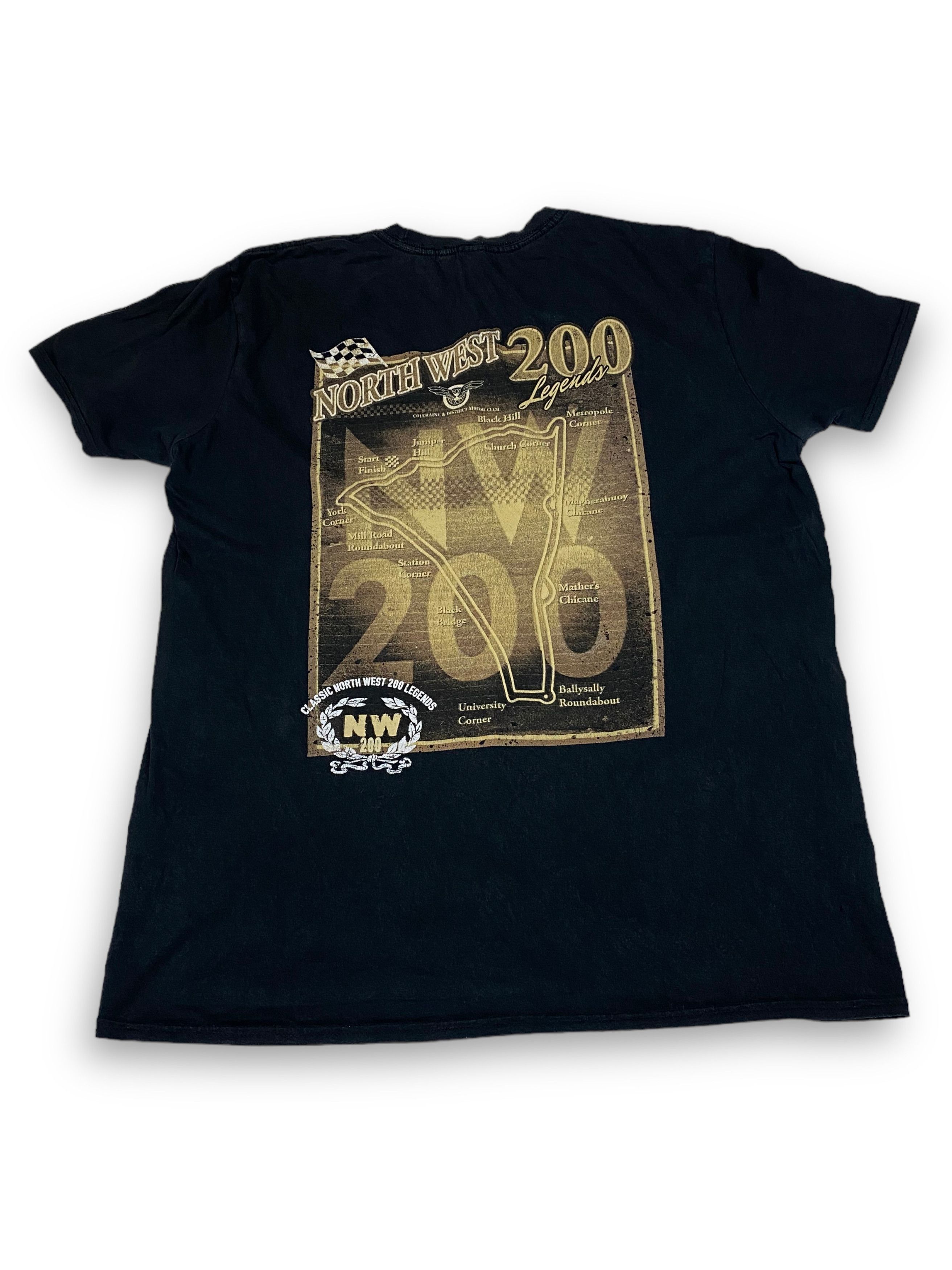 Vintage Vintage NORTH WEST 200 Bike Race Black Faded Tee Y2k M644 Size US M / EU 48-50 / 2 - 6 Thumbnail