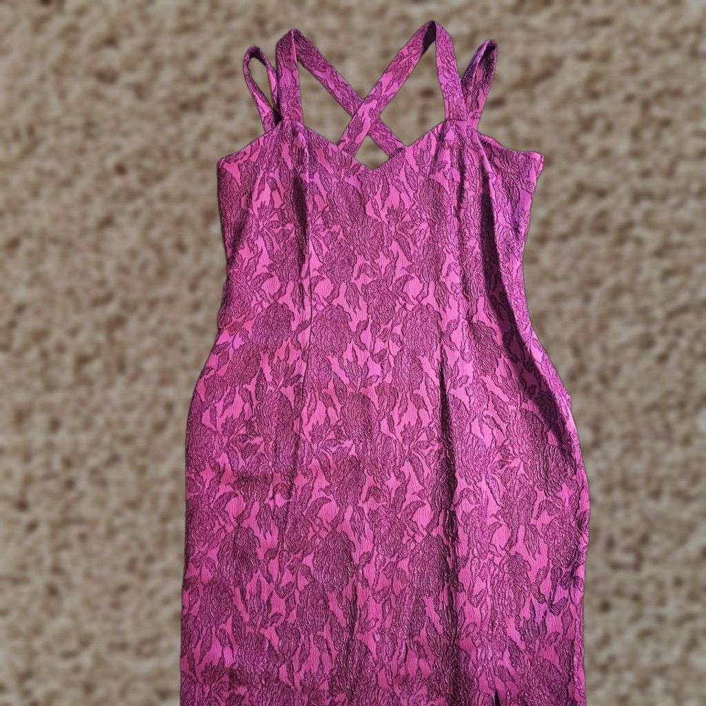 Jessica McClintock VINTAGE Jessica McClintock Dress Womens 14 Purple Lace Prom Cocktail Maxi Womens Girls/Mens? Size XXS / US 00 / IT 34 - 1 Thumbnail