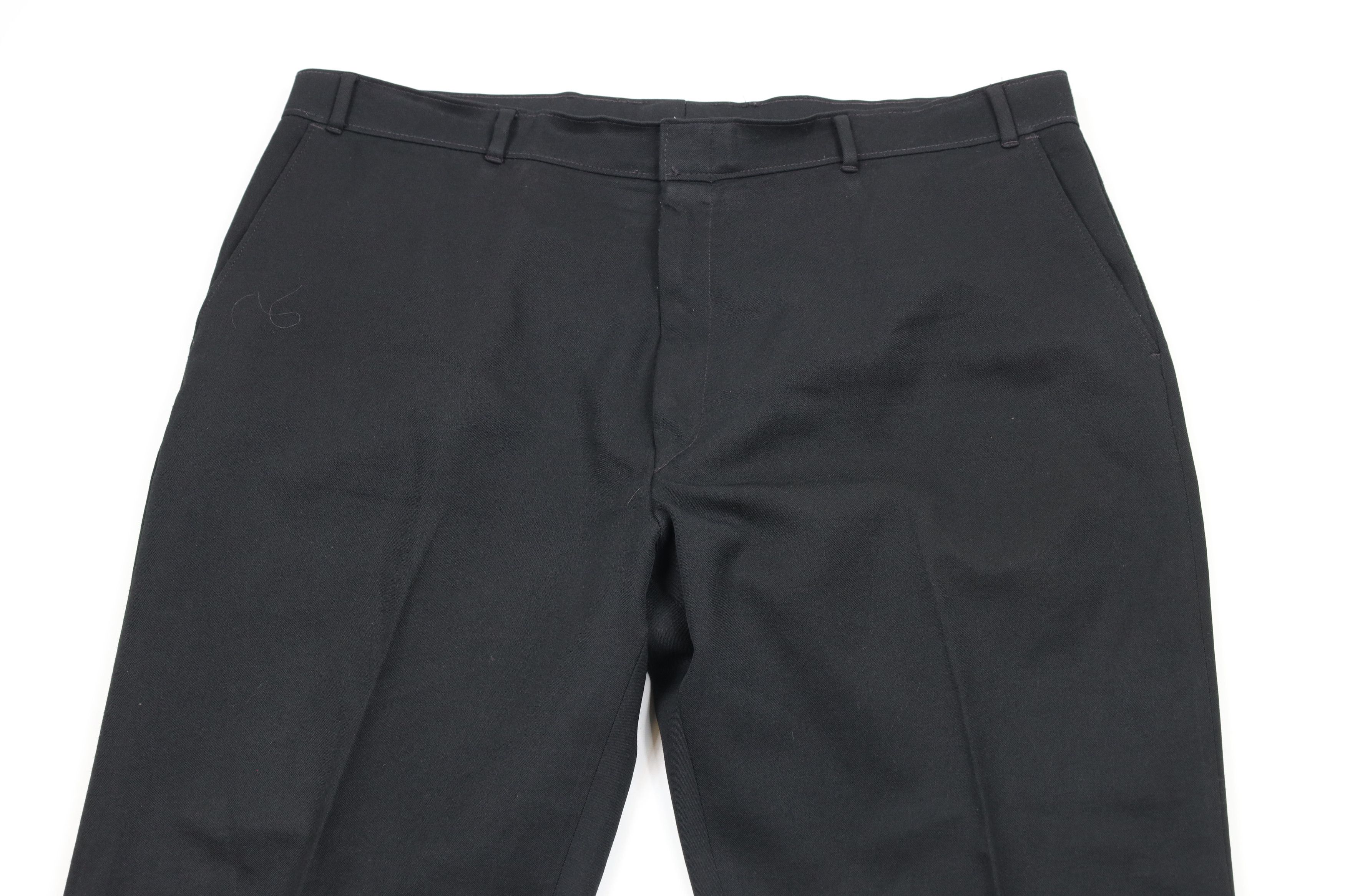 Levi's × Vintage Vintage 90s Levis Distressed Knit Wide Leg Chino Pants Black Size US 42 / EU 58 - 2 Thumbnail