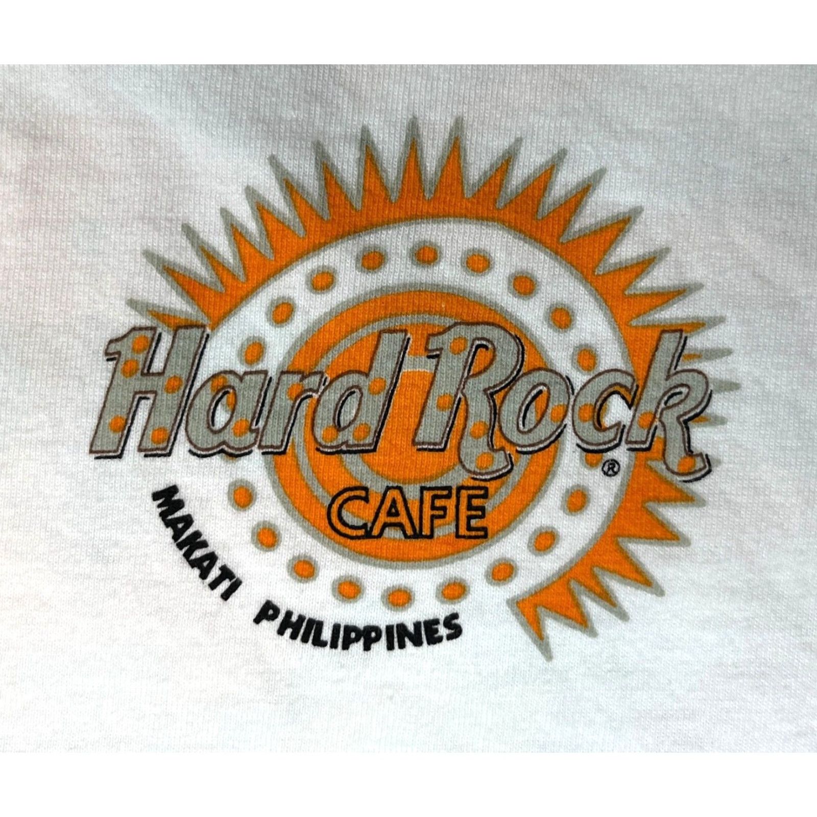 Hard Rock Cafe VINTAGE Hard Rock Cafe Shirt Unisex Adults M Makati Philippines 2001 T-Shirt White Cotton Graphic Rock Size: M Size US M / EU 48-50 / 2 - 5 Thumbnail