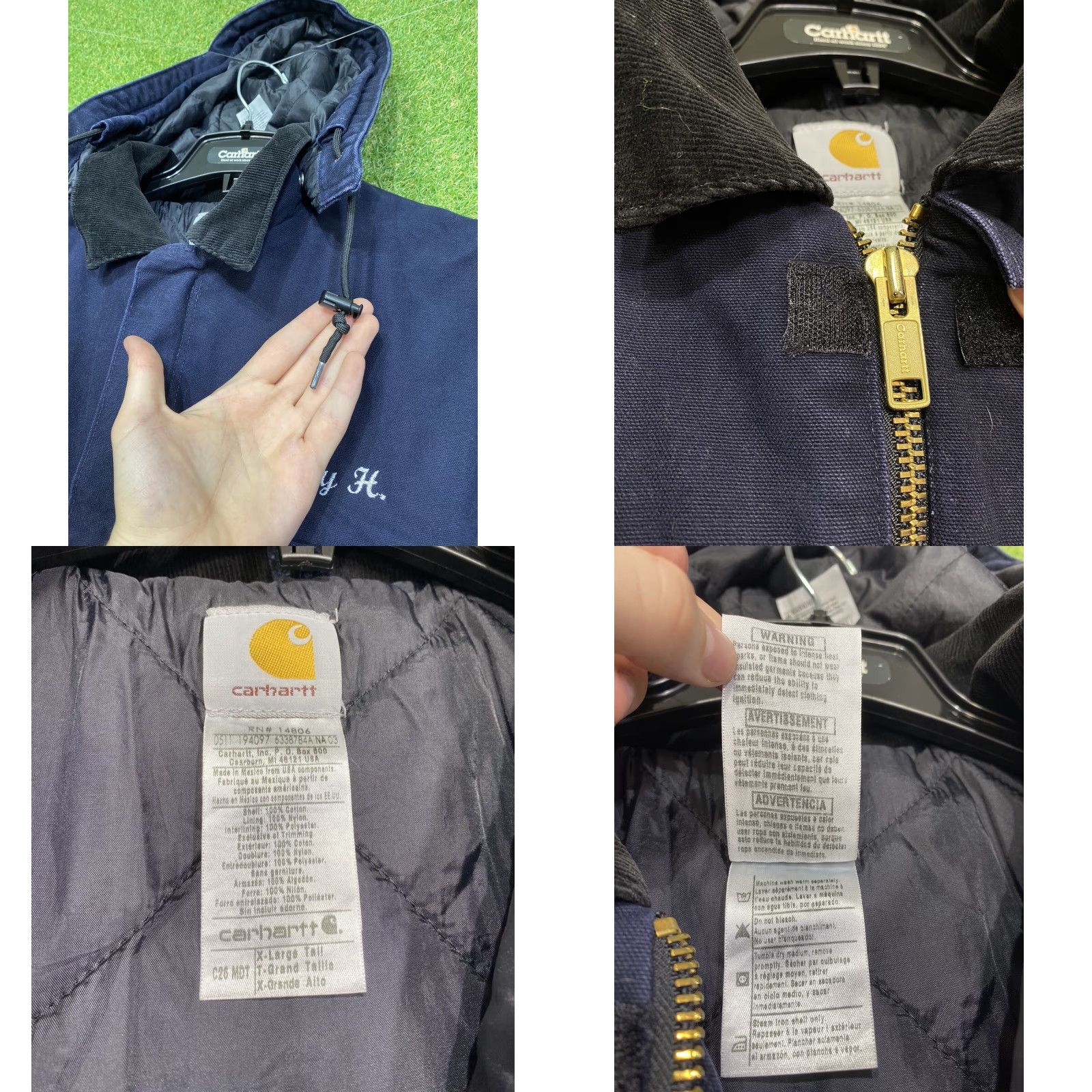Carhartt VINTAGE Carhartt Jacket XLT Extra Large Tall C26 MDT Hooded chore coat Y2K Size US XL / EU 56 / 4 - 8 Thumbnail