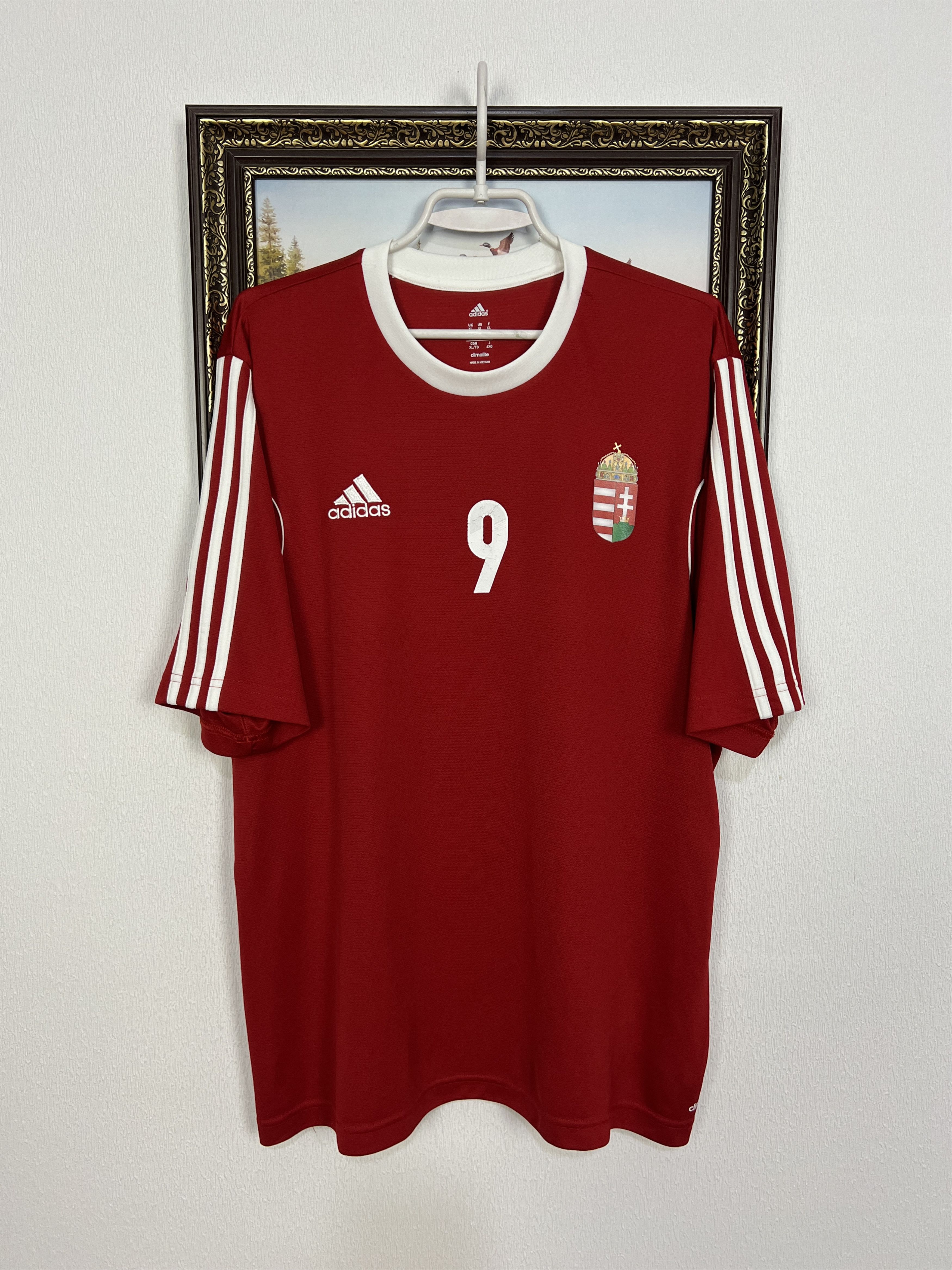 Adidas Hungary football shirt Soccer #9 Szalai Adidas Jersey Trikot Size US XL / EU 56 / 4 - 3 Thumbnail