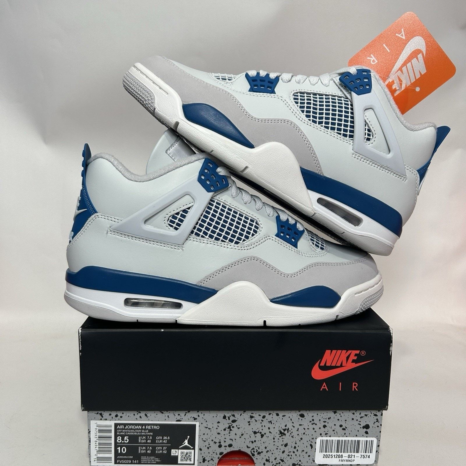 Jordan Brand Nike Air Jordan 4 Retro OG “Military Blue” FV5029-141 Size US 8.5 / EU 41-42 - 1 Thumbnail