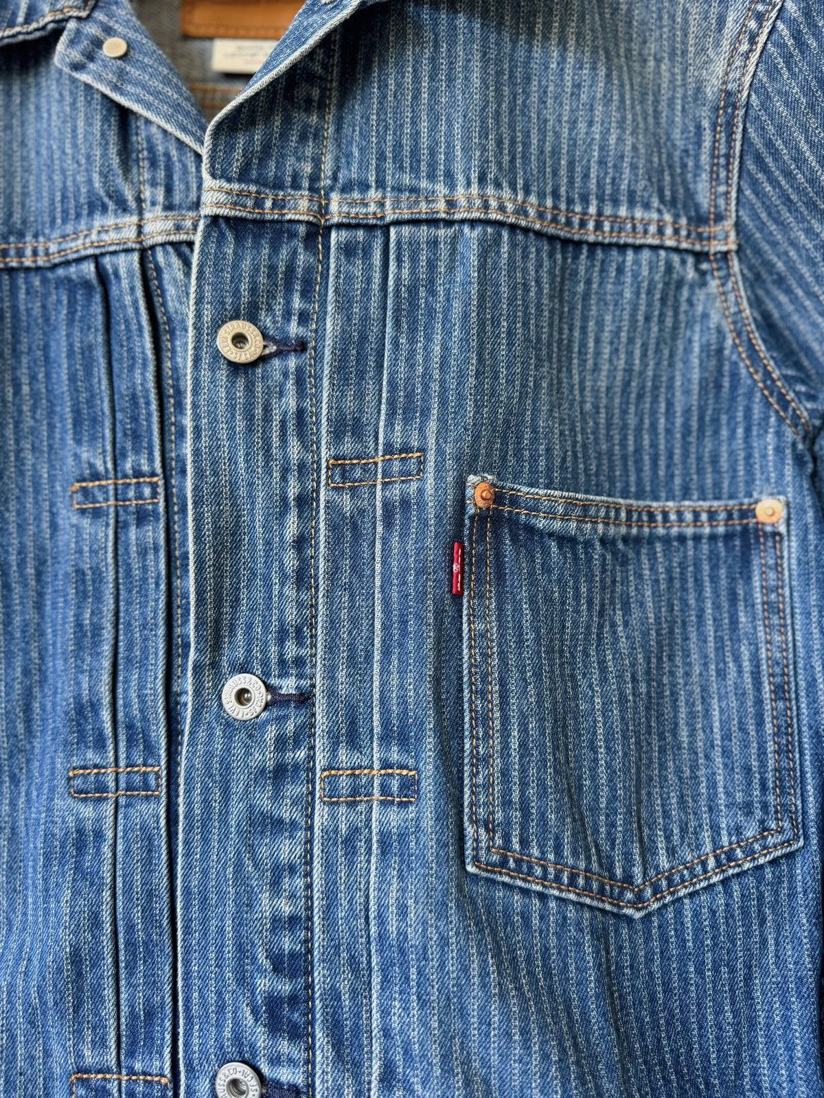 Levi's Levi’s Striped Denim Jacket – Men’s M Size US M / EU 48-50 / 2 - 5 Thumbnail