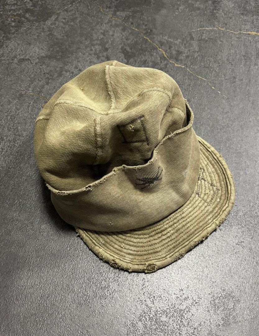 Kapital Conductor Soft Brim Beanie Visor Distressed weathered hat Size ONE SIZE - 3 Thumbnail