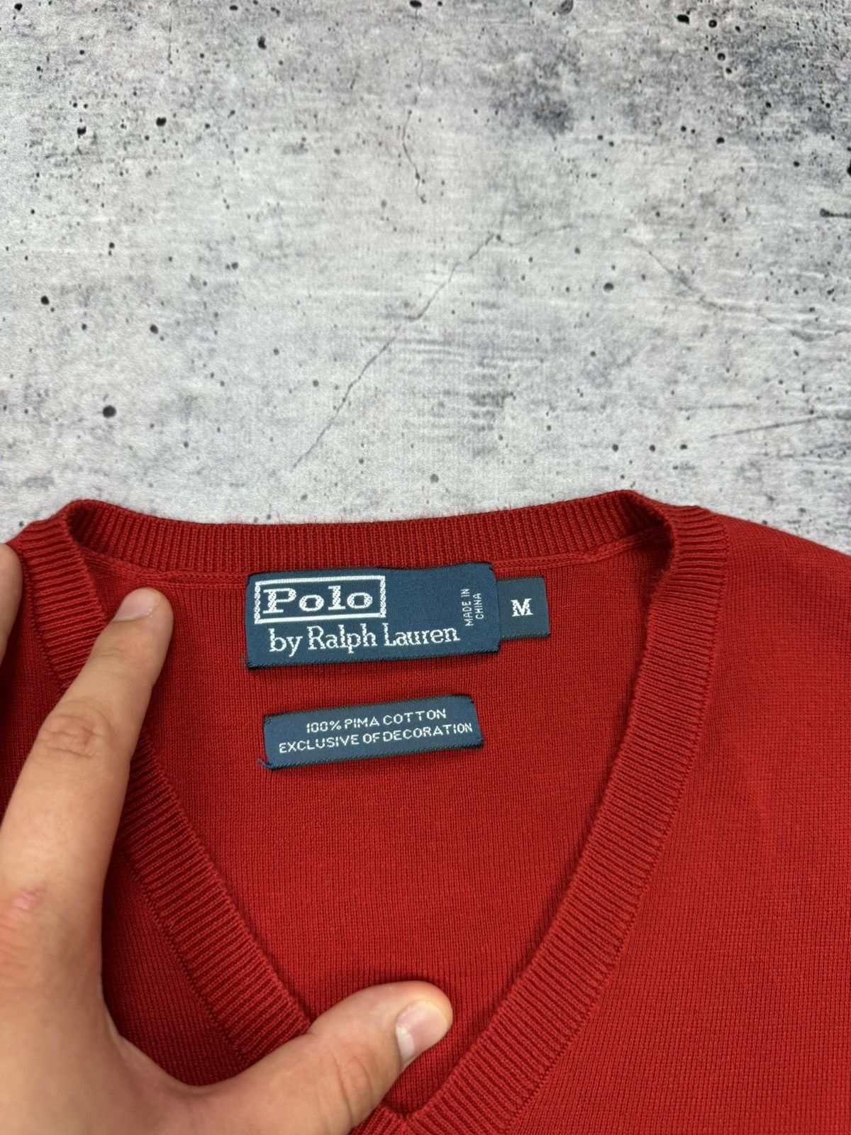 Polo Ralph Lauren × Vintage 💥💥Polo Ralph Lauren Vintage 90’s Y2K Red Pima Cotton Vest Size US M / EU 48-50 / 2 - 5 Thumbnail