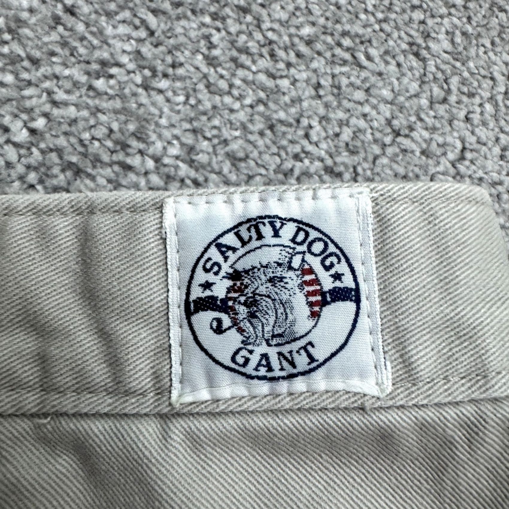 Gant VINTAGE Gant Chino Pants Mens 33 Gray Pleated Front Straight Leg Twill Size US 33 - 3 Thumbnail