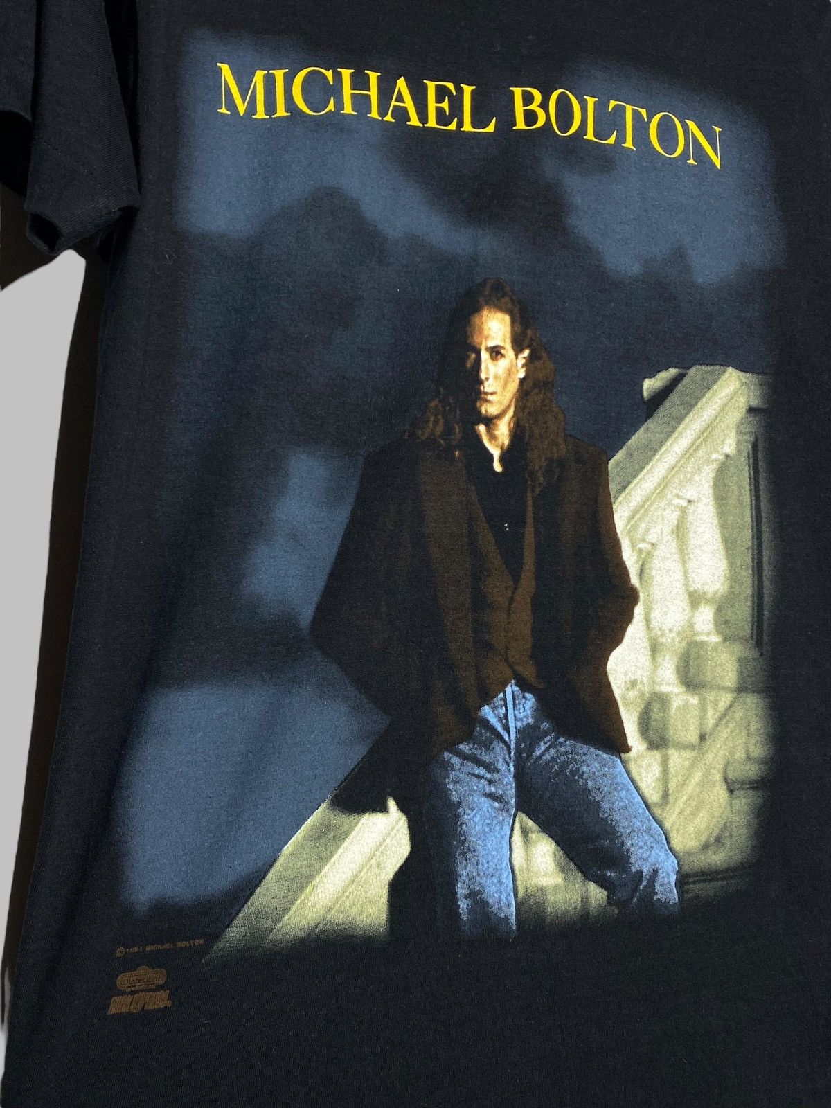 Band Tees 🔥 90S MICHAEL BOLTON TOUR TEE SCREEN STARS SINGLE STITCH Size US L / EU 52-54 / 3 - 4 Thumbnail