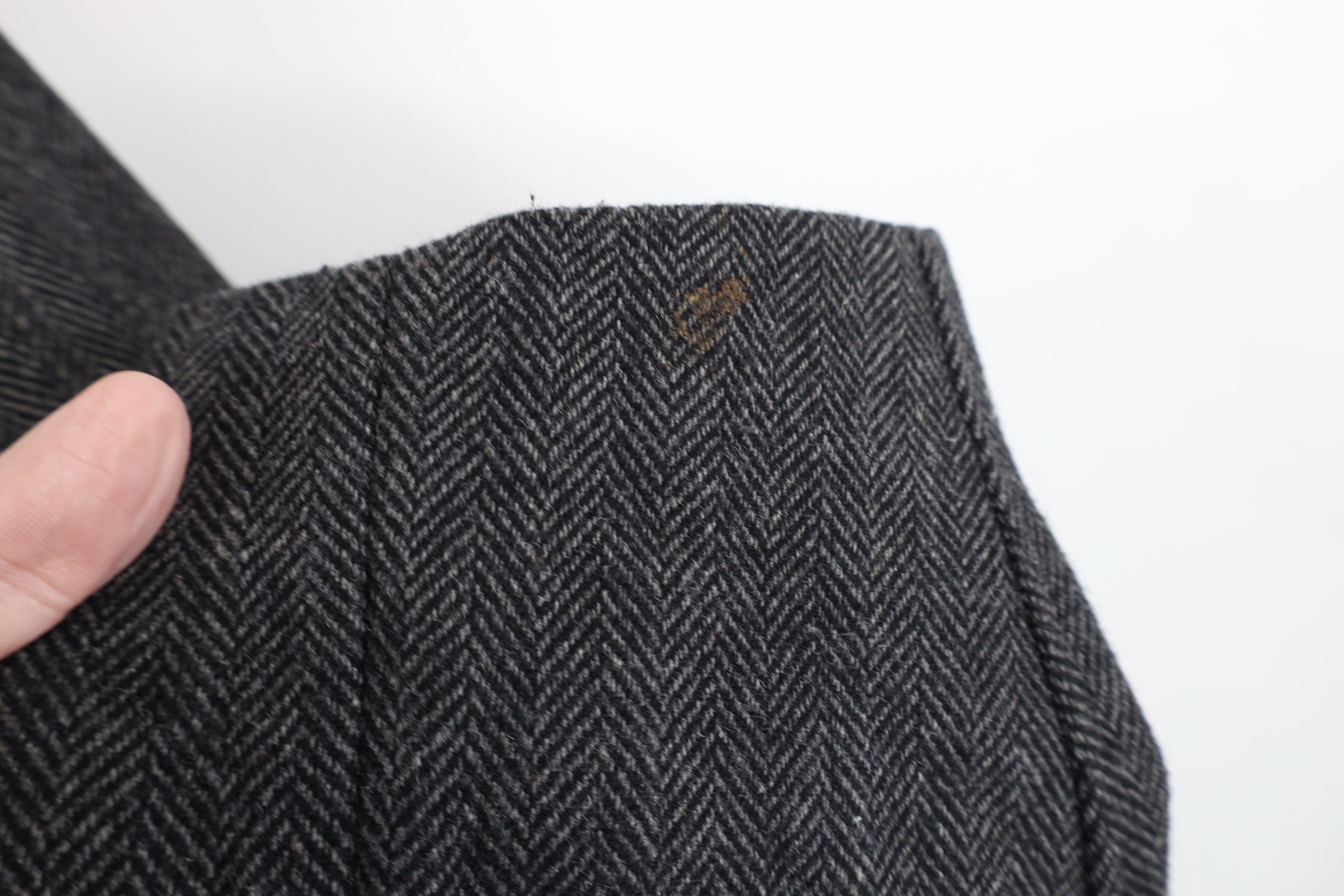 Express Express Herringbone Full Zip Overcoat Trench Jacket Gray Size US L / EU 52-54 / 3 - 4 Thumbnail