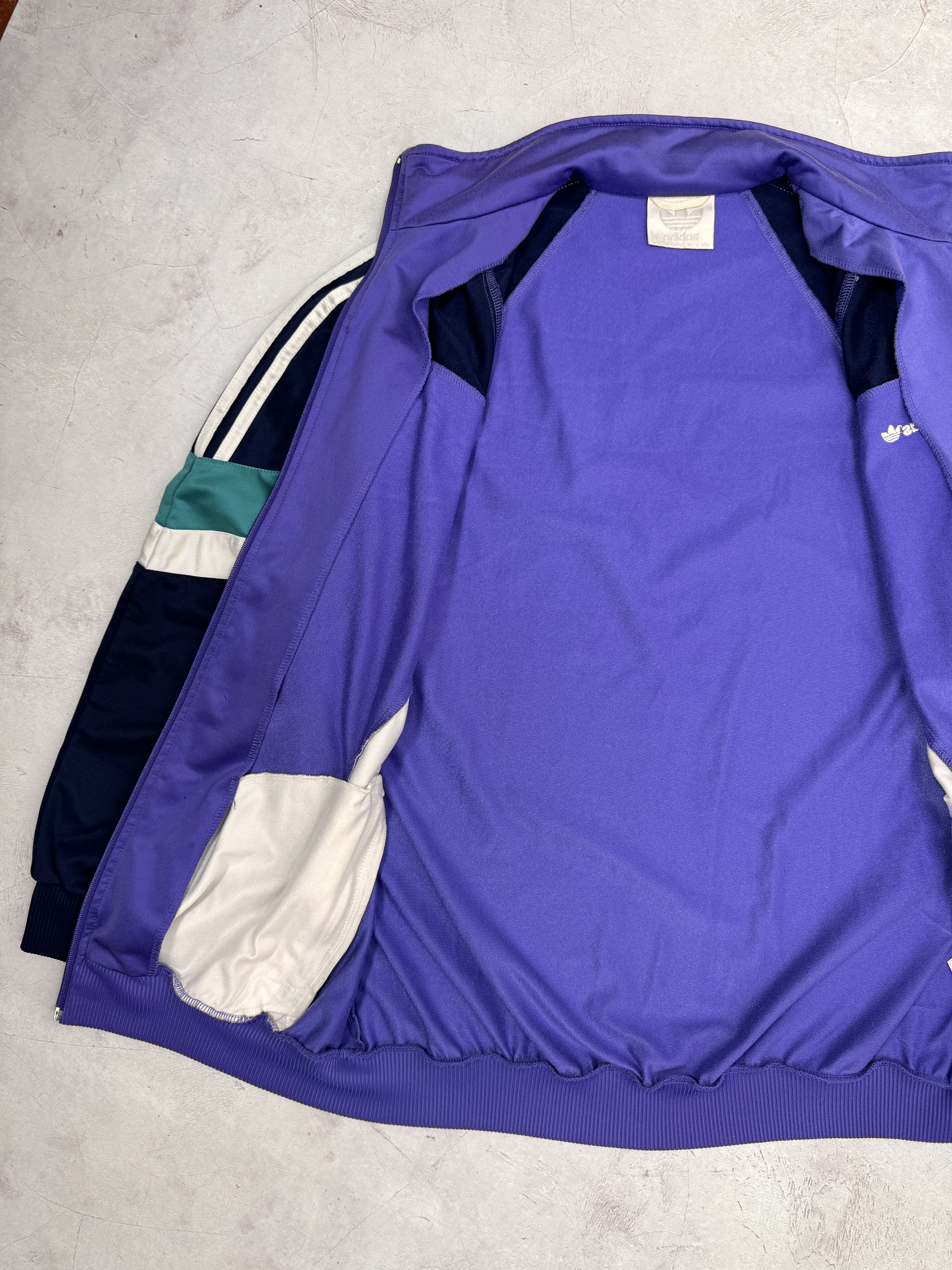 Adidas × Vintage Vintage Adidas Track Jacket Purple & Dark Blue Size US L / EU 52-54 / 3 - 12 Thumbnail