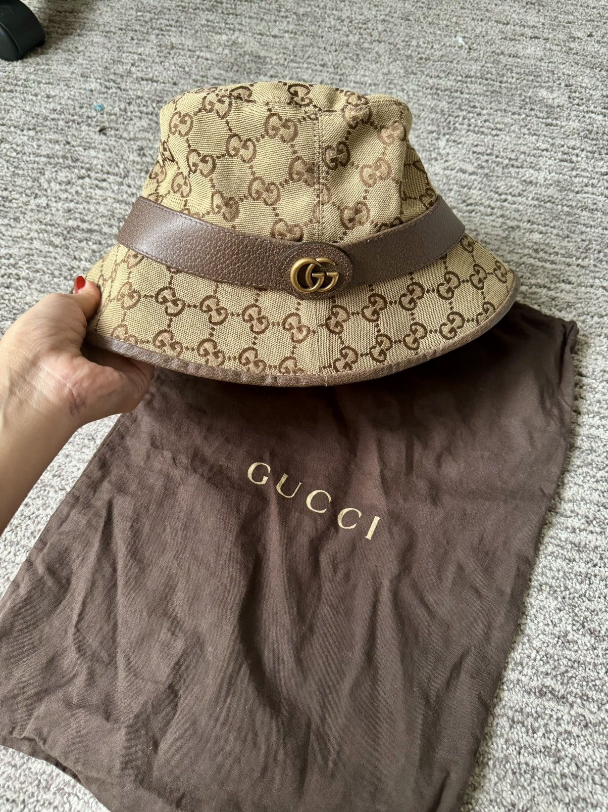 Gucci Auth Gucci GG cotton blend canvas bucket hat Size ONE SIZE - 1 Thumbnail