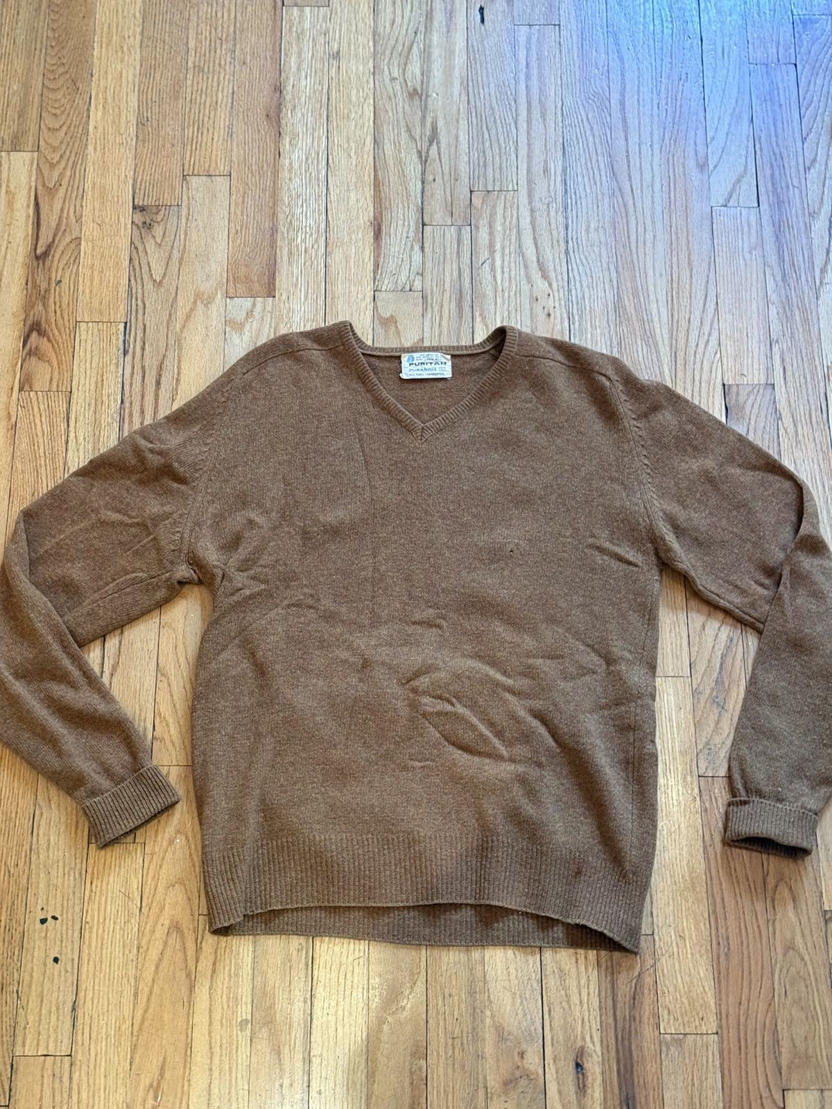Puritan Mustard Wool Knit Boxy Size US L / EU 52-54 / 3 - 1 Thumbnail