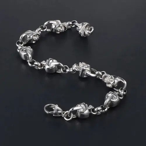 Jewelry × Vintage Punk Beads Chain Stainless Steel Necklace Size ONE SIZE - 3 Thumbnail