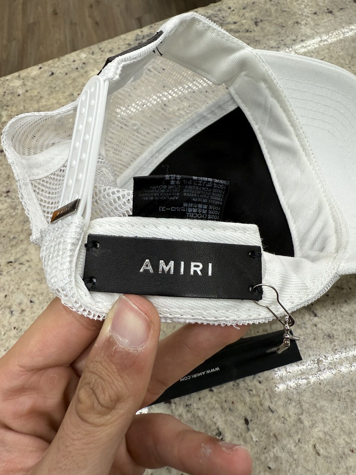Amiri Amiri White Zig Zag Trucker Hat Size ONE SIZE - 8 Thumbnail
