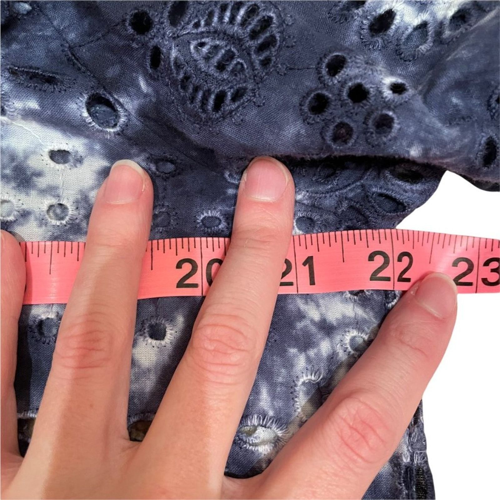 LoveShackFancy NEW LoveShackFancy Elspeth Dress in Midnight Hand Dye Blue Size L / US 10 / IT 46 - 12 Thumbnail