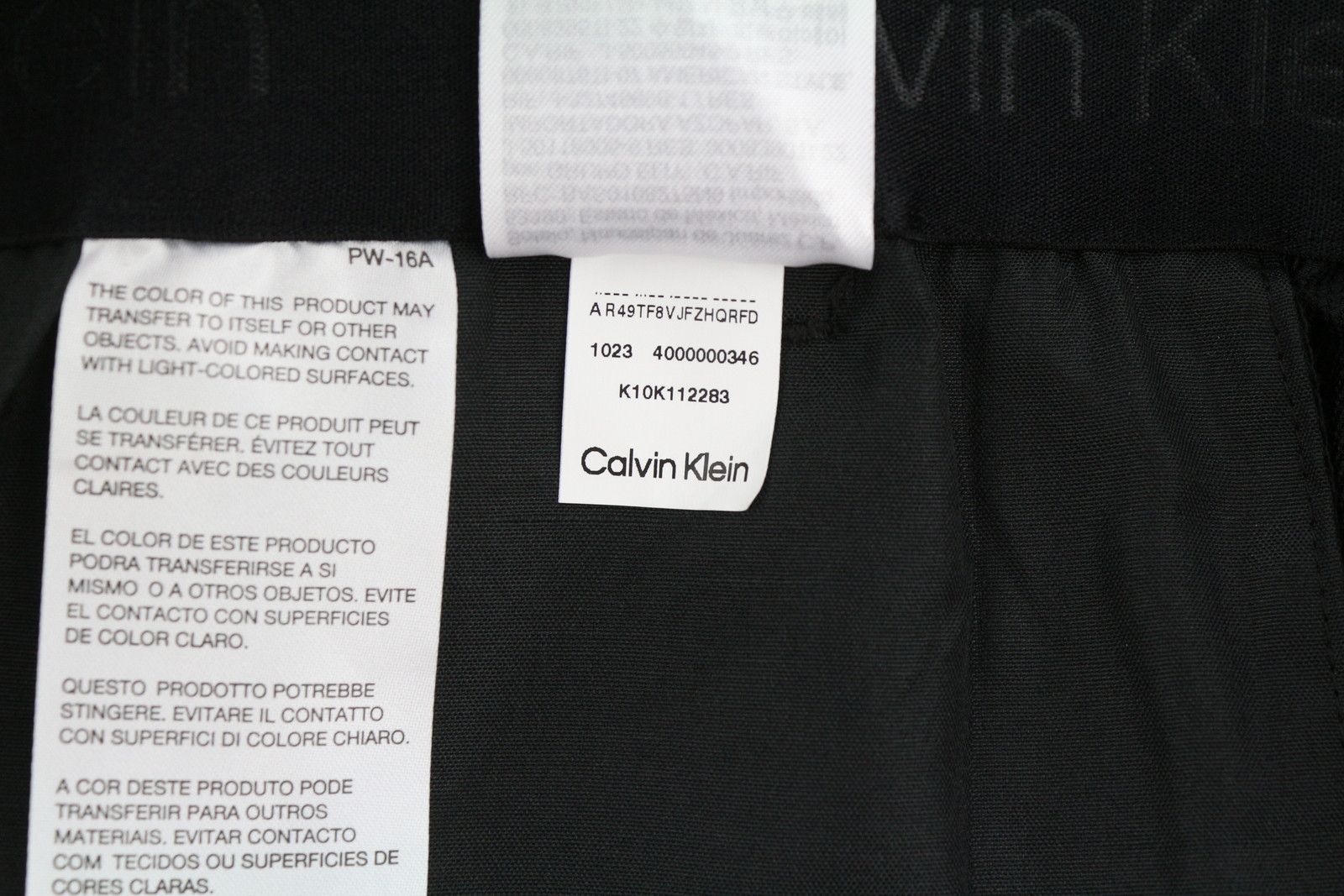 Calvin Klein CRINKLE TECH STRETCH XL Black Elastic Waist Pants 84980 Size US 36 / EU 52 - 10 Thumbnail