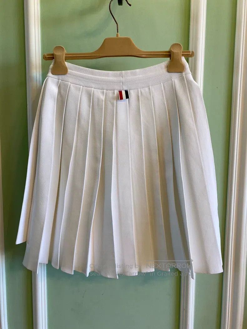 Thom Browne Thom Browne White drawstring pleated skirt Size 26" / US 2 / IT 38 - 5 Thumbnail