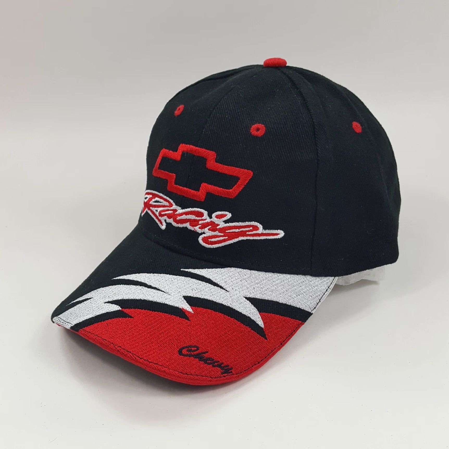NASCAR VINTAGE Chevrolet NASCAR Racing Snapback Hat Baseball Cap Adjustable Black 90s Mens Size ONE SIZE - 4 Thumbnail