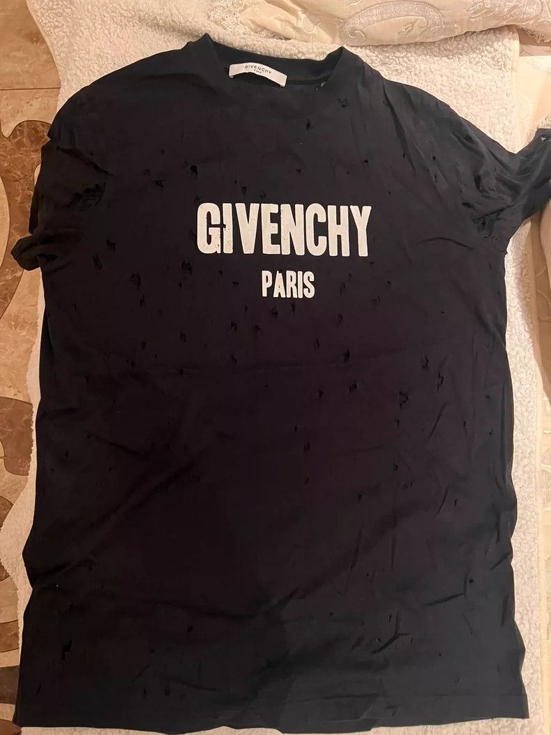 Givenchy Givenchy Distressed Hole T-shirt, XS Size | Grailed