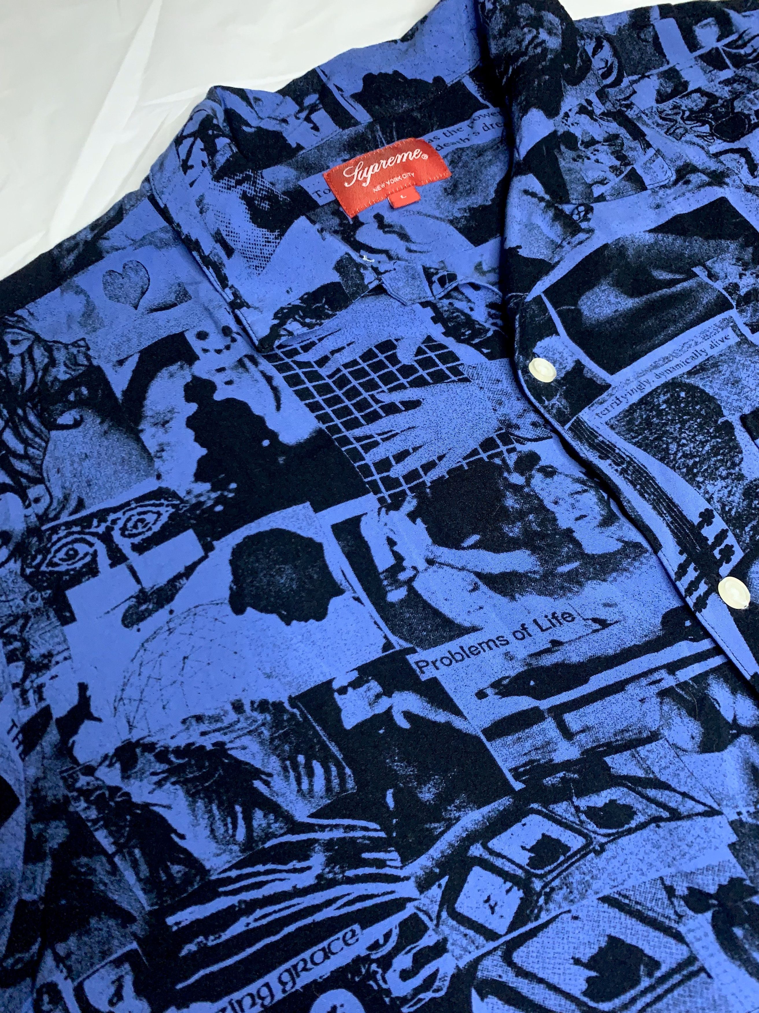 Supreme Supreme SS18 Vibrations Shirt (L) Size US L / EU 52-54 / 3 - 6 Thumbnail