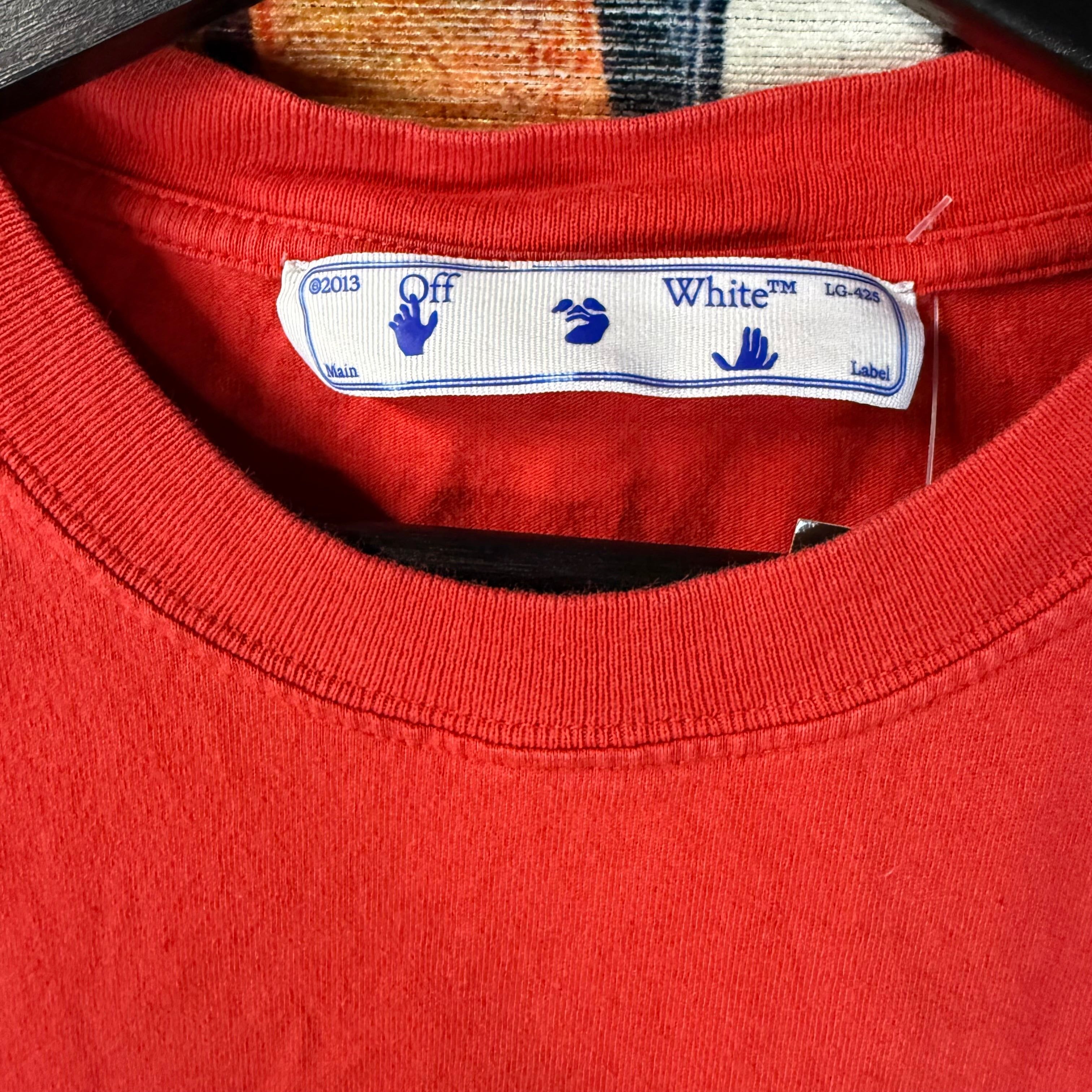 Off-White Off-White Main Label Red/Black Slim Tee Size Small Size US S / EU 44-46 / 1 - 3 Thumbnail