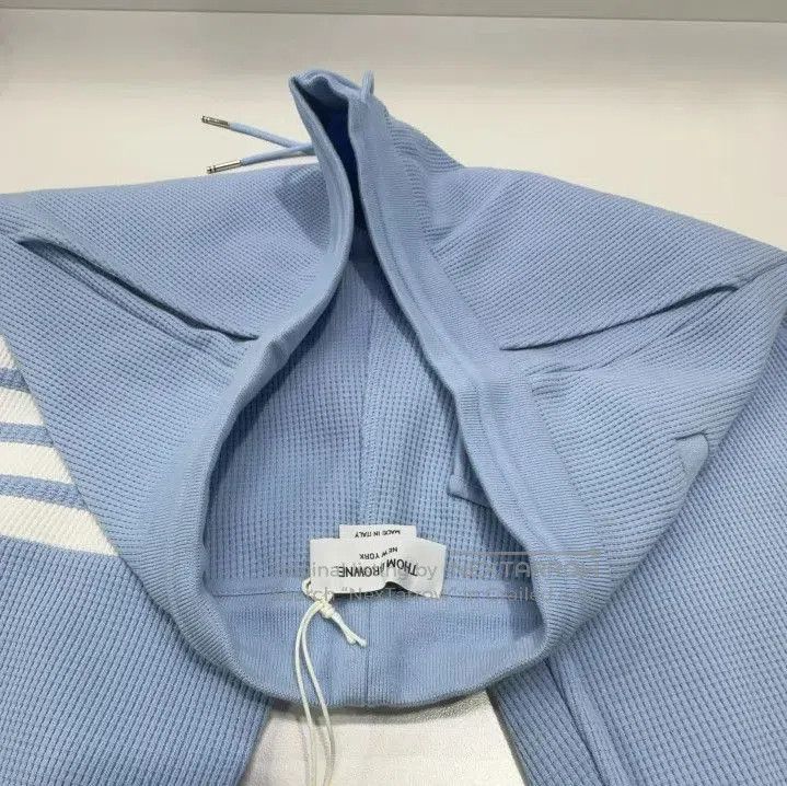 Thom Browne Thom Browne Light Blue Waffle Knit Sweatpants. Size US 30 / EU 46 - 8 Thumbnail