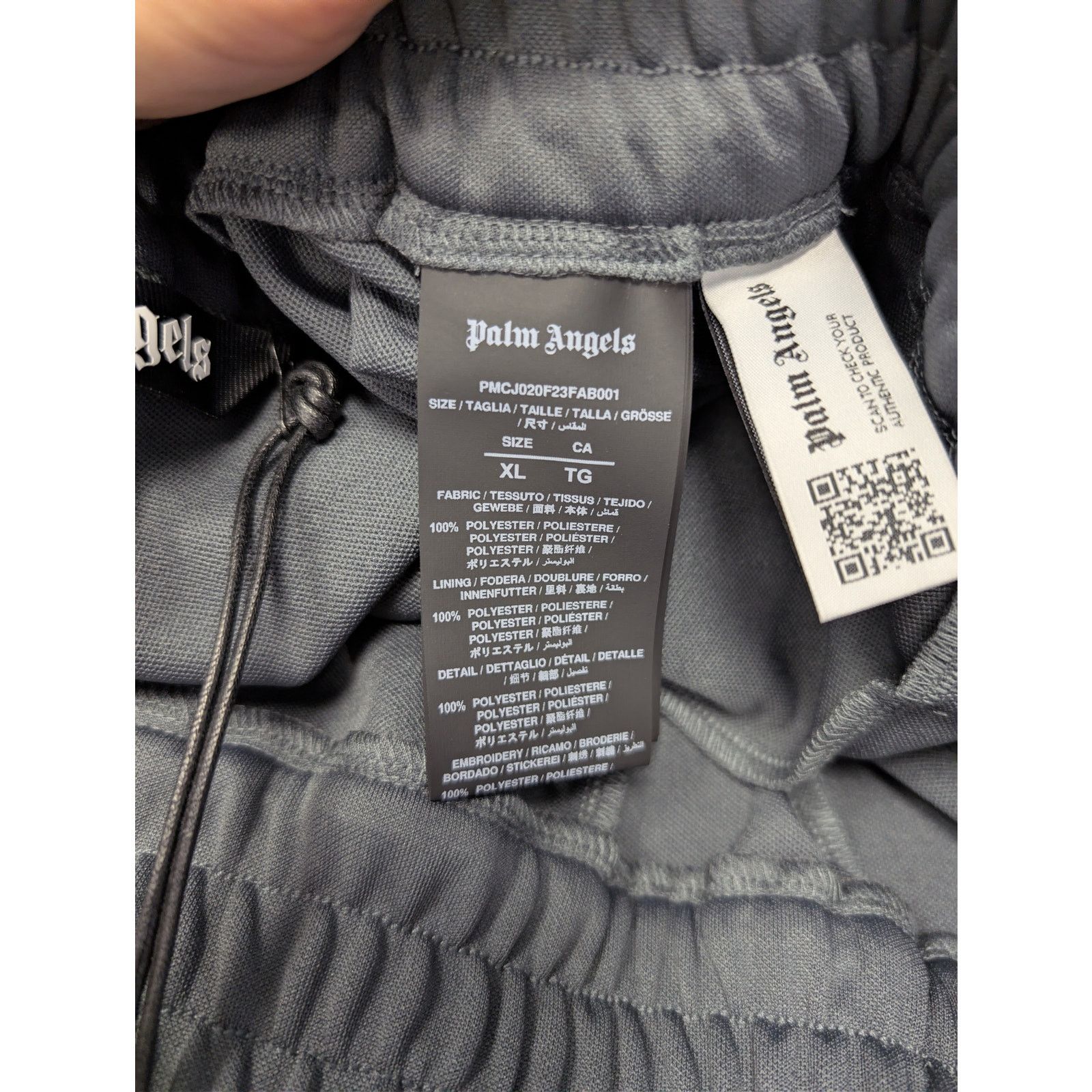 Palm Angels o1rshd1 Q:2 / New Classic Track Pants in Dark Grey / White Size US 36 / EU 52 - 17 Thumbnail