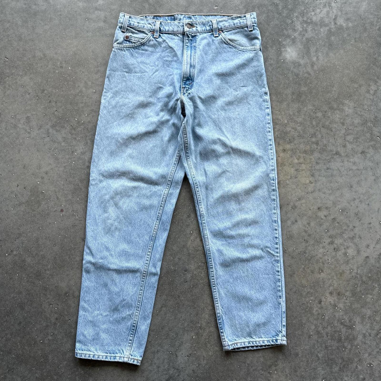 Levi's Levi's 550 Light Washed Denim Orange Tabs 90's Jeans Size US 36 / EU 52 - 1 Thumbnail