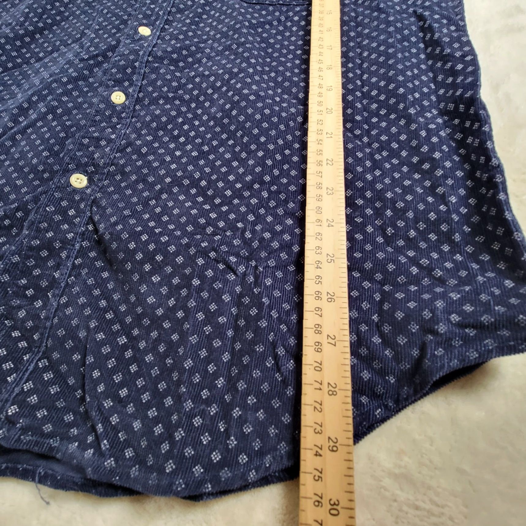 Vintage Northwest Territory Shirt Mens Large Blue Long Sleeve Button Down Diamond Print Size US L / EU 52-54 / 3 - 4 Thumbnail