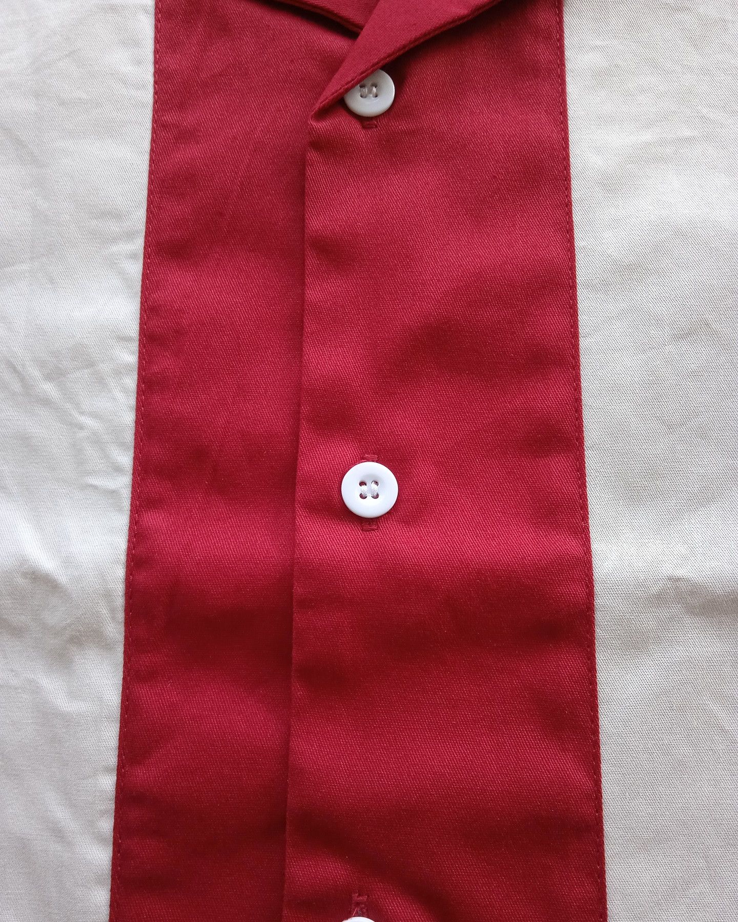 Other Retro Two-tone Men Shirt Solid Casual Shirt Maroon Size US M / EU 48-50 / 2 - 5 Thumbnail