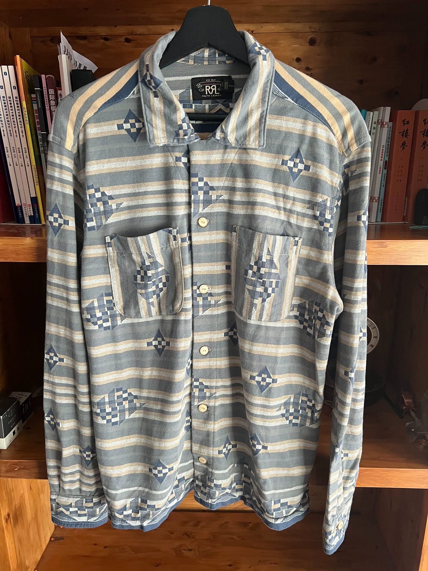 RRL Ralph Lauren RRL Double RL India Jacquard Camping L/S Shirt M Like New Size US M / EU 48-50 / 2 - 4 Thumbnail