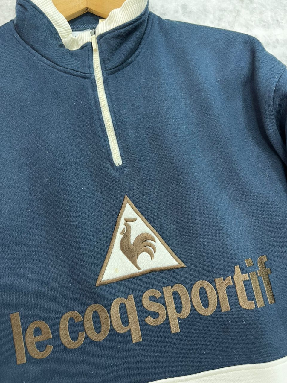 Le Coq Sportif Vintage 90s LE COQ SPORTIF Stripe Pullover Jumper Size US L / EU 52-54 / 3 - 6 Thumbnail