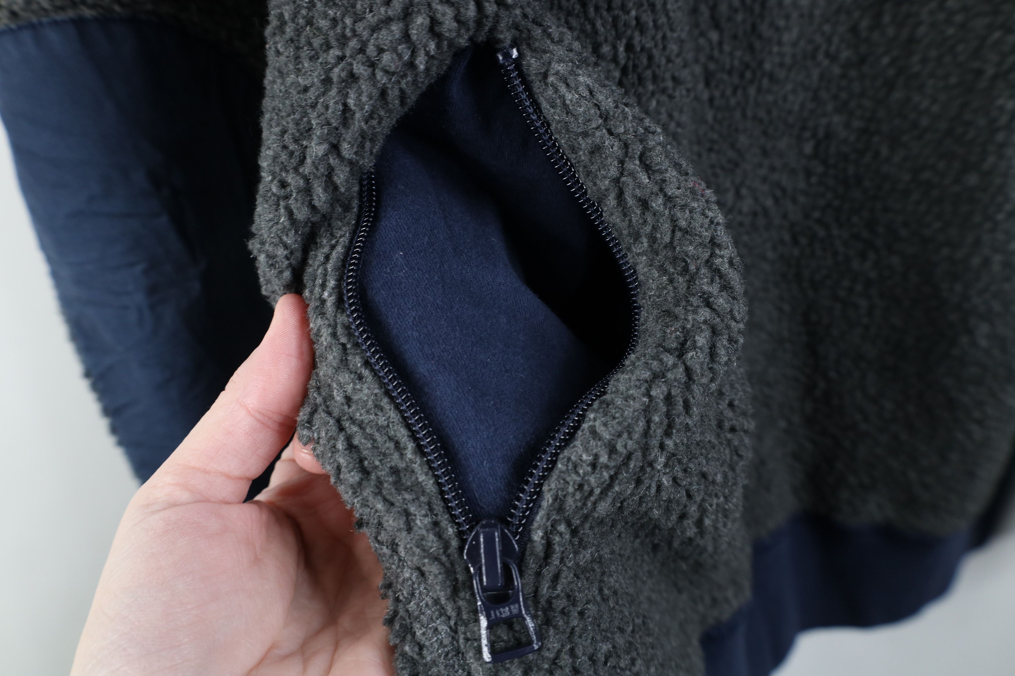 J.Crew Vintage J Crew Commando Pile Fleece Half Zip Sweater Gray Size US L / EU 52-54 / 3 - 8 Thumbnail