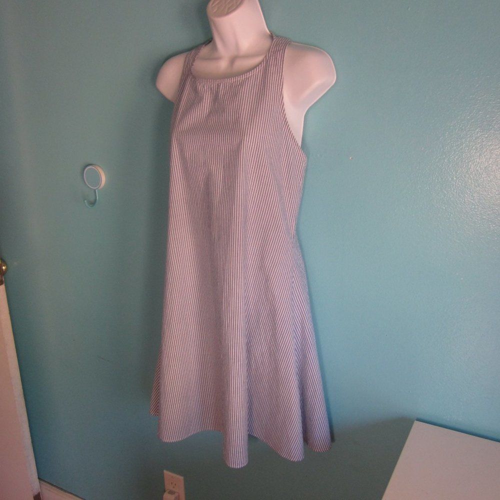 Mavi Mavi Sustainable Cotton Summer Dress Womens Size S Tie Back Blue Stripe Size S / US 4 / IT 40 - 3 Thumbnail
