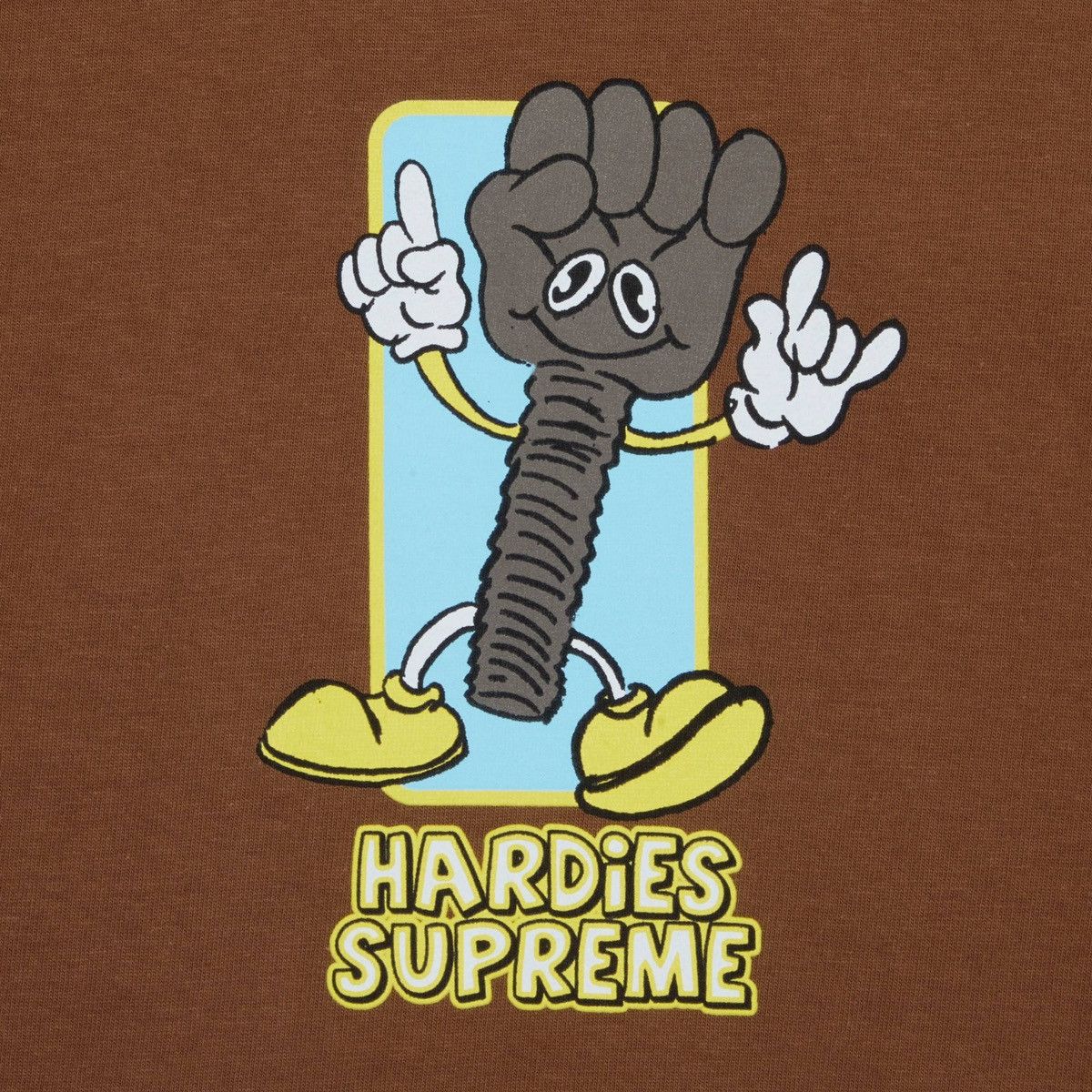Supreme/Hardies Bolt Tee in Brown - Size: XXLarge