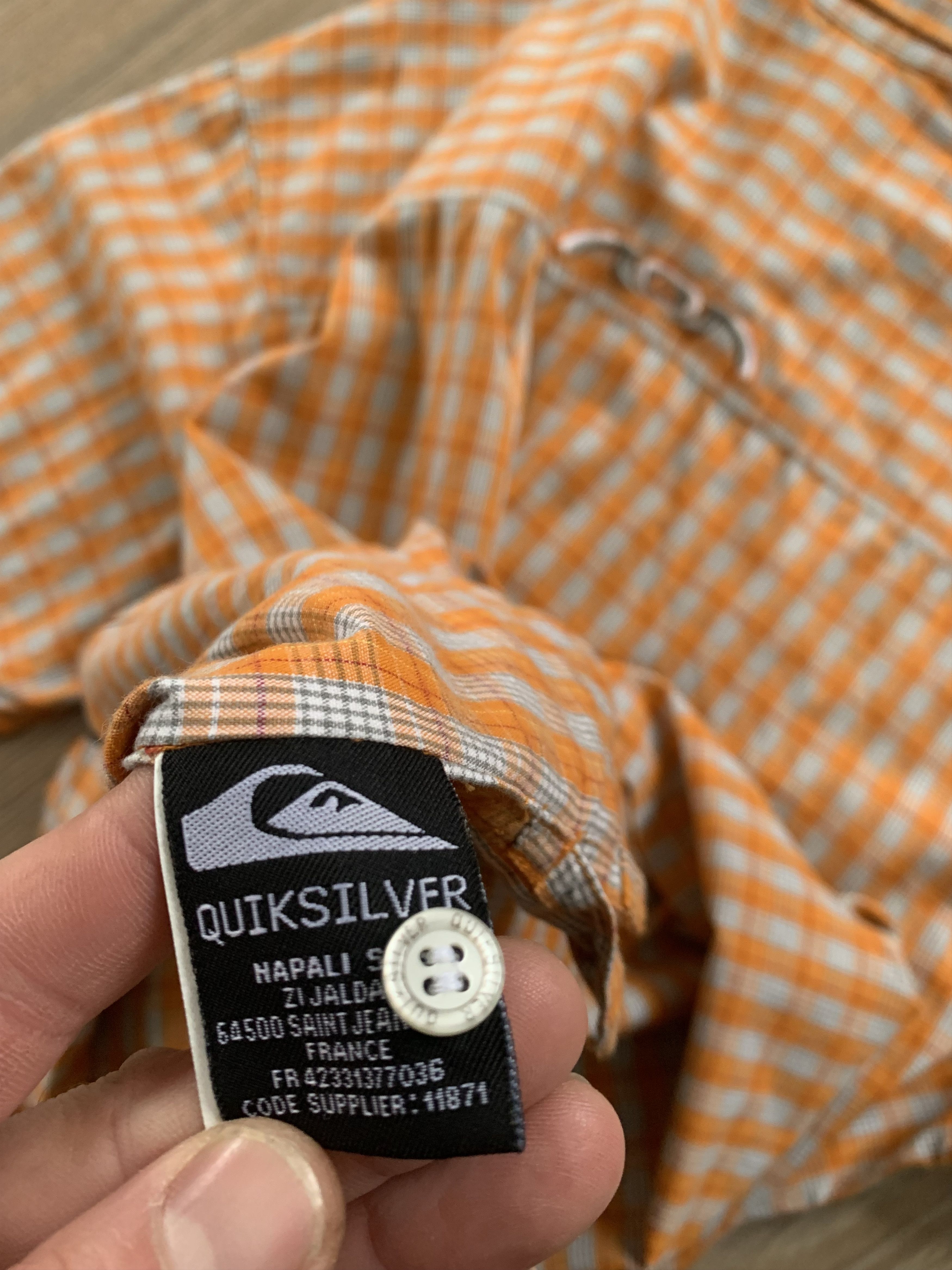 Quicksilver Vintage Quicksilver Plaid Orange Trekking Button Up Shirt Size US L / EU 52-54 / 3 - 8 Thumbnail