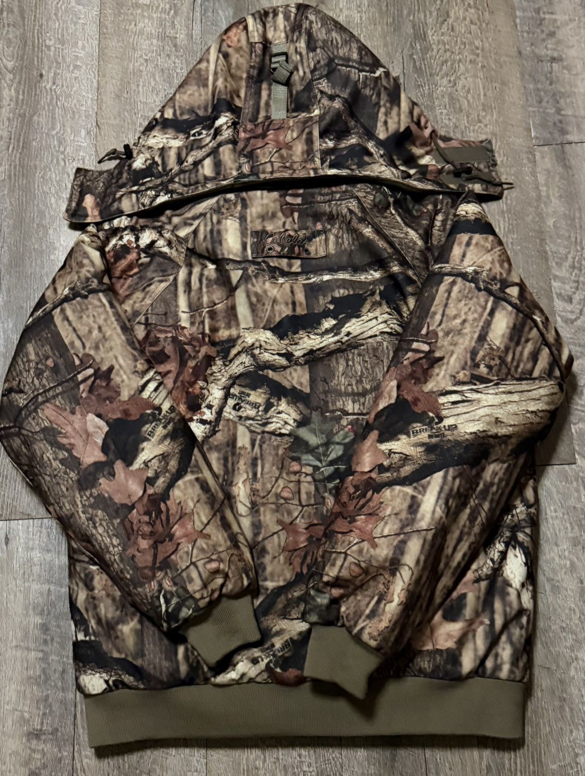 Cabelas Cabela's Camo Detachable Hooded Hunting Mossy Oak Jacket Size US M / EU 48-50 / 2 - 6 Thumbnail
