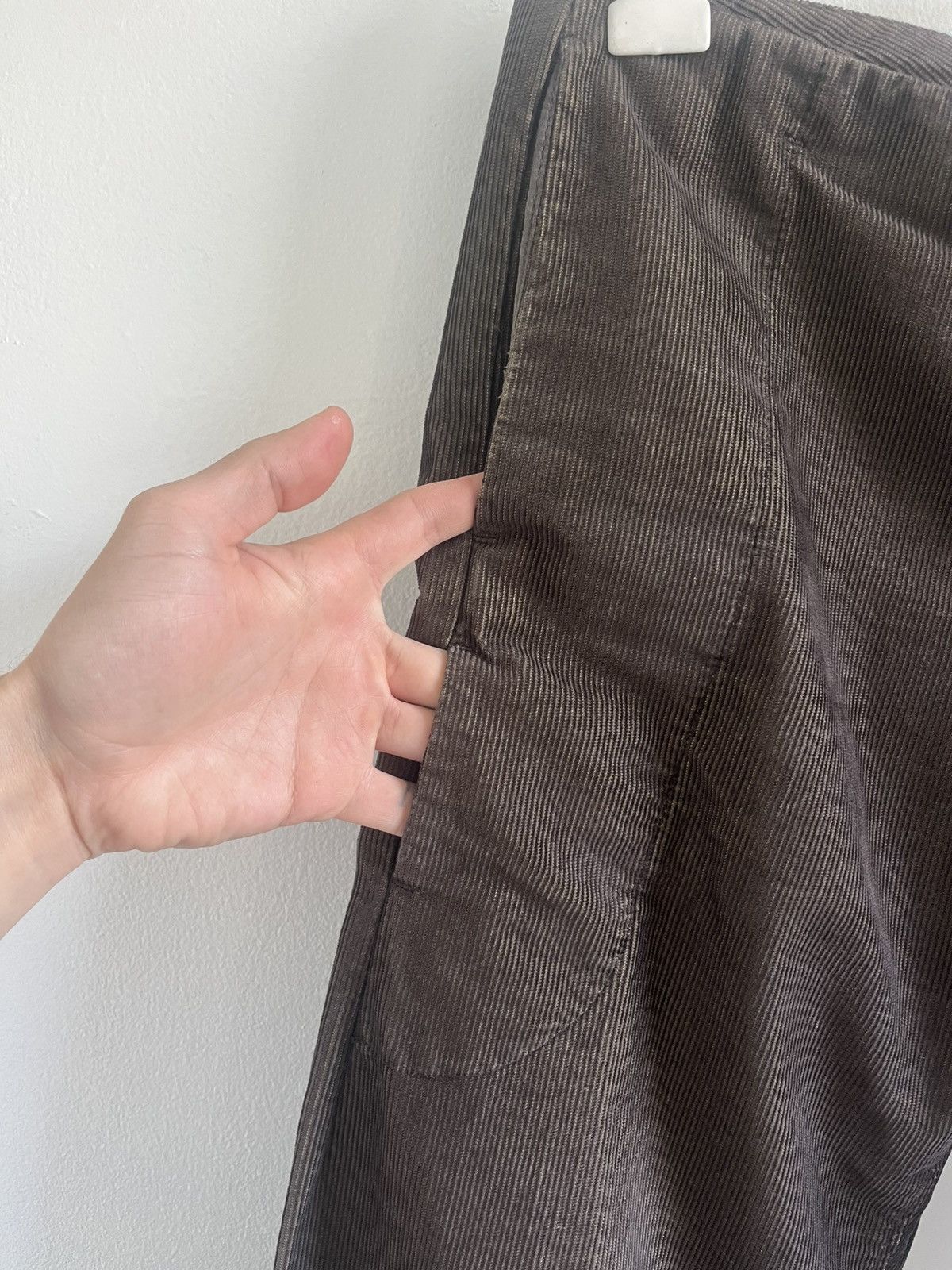 Maison Margiela FW04 Corduroy Carpenter Mcqueen Waistless Pants Size US 29 - 3 Thumbnail