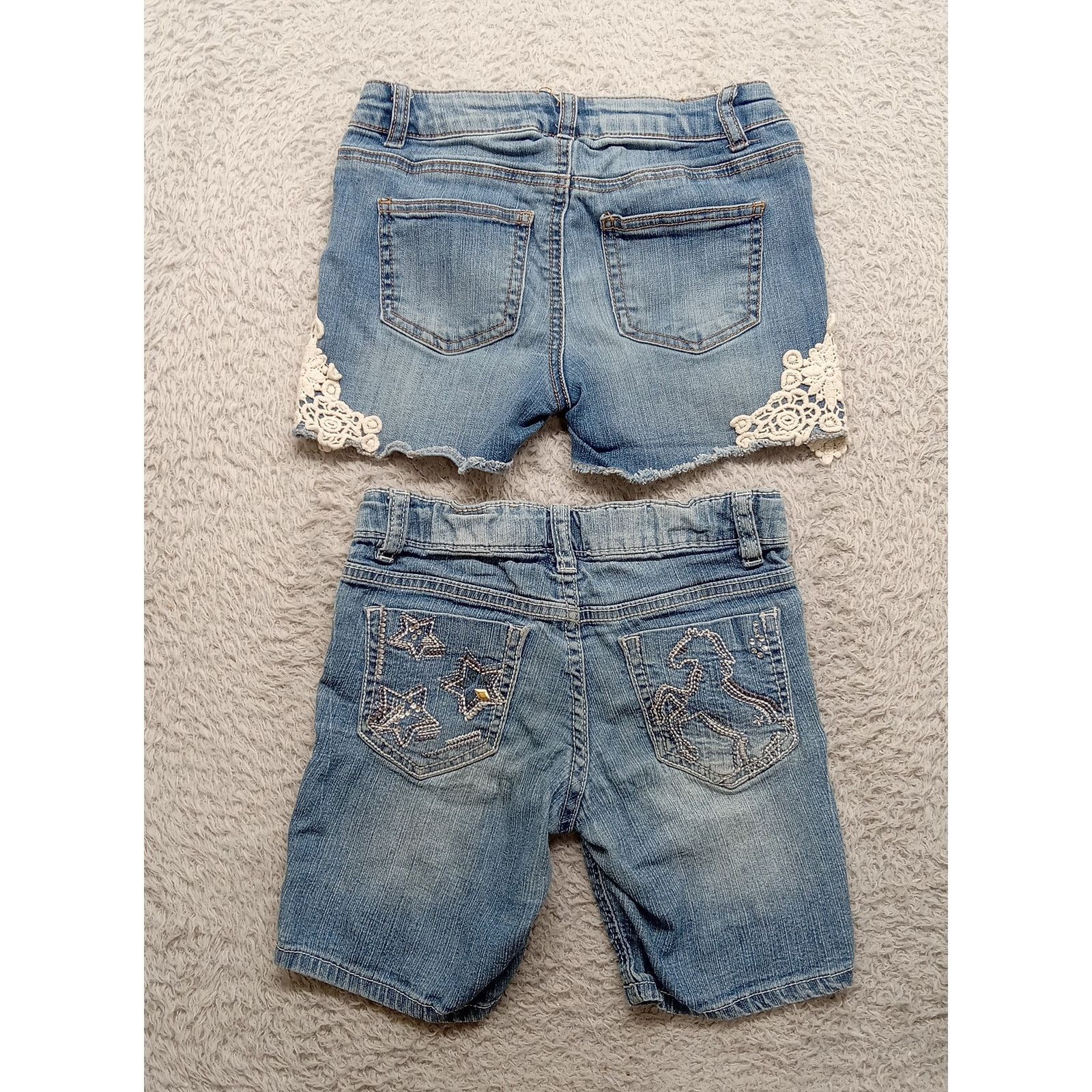 Route 66 Lot of 2 Jean Shorts Route 66 Cat & Jack Girls 7 Mixed Brand Size 24" / US 00 / IT 34 - 2 Thumbnail