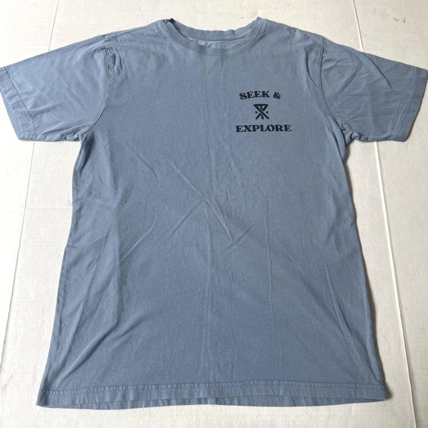 Roark Roark Surfer Shirt Medium Blue Graphic Tee Crew Neck Men Size US M / EU 48-50 / 2 - 3 Thumbnail