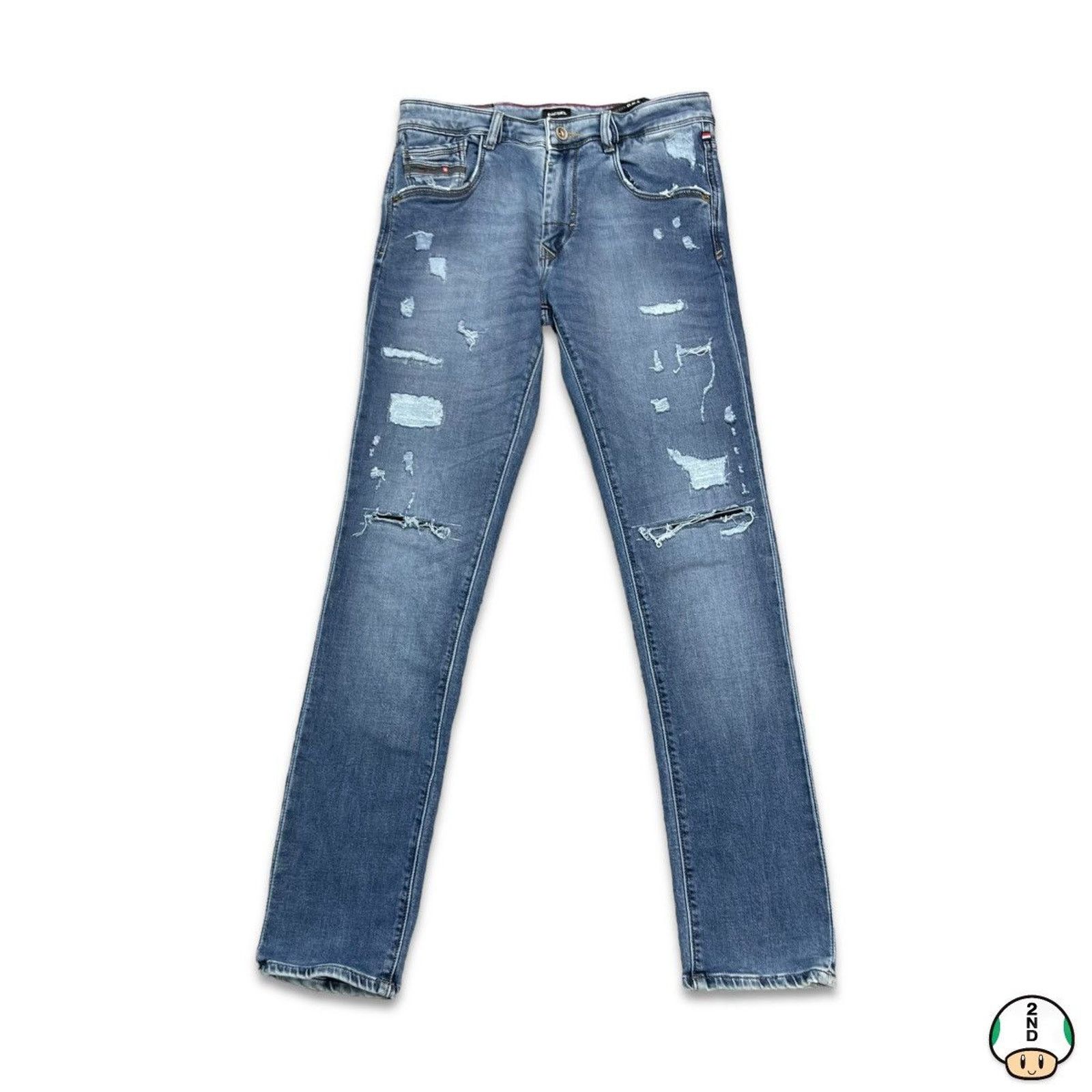 Diesel × Vintage Diesel Industry Jeans Mens 31x32 Slim Distressed Denim Pants Size US 31 - 1 Thumbnail