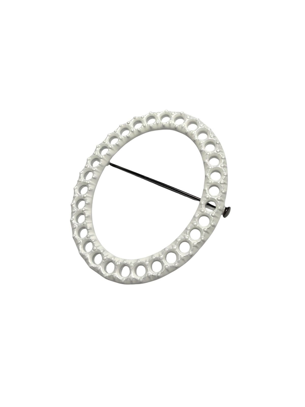 Dior × Hedi Slimane A/W 2004 Oval Metal Brooch (AW04/FW04, VOTC, Homme) Size ONE SIZE - 2 Thumbnail