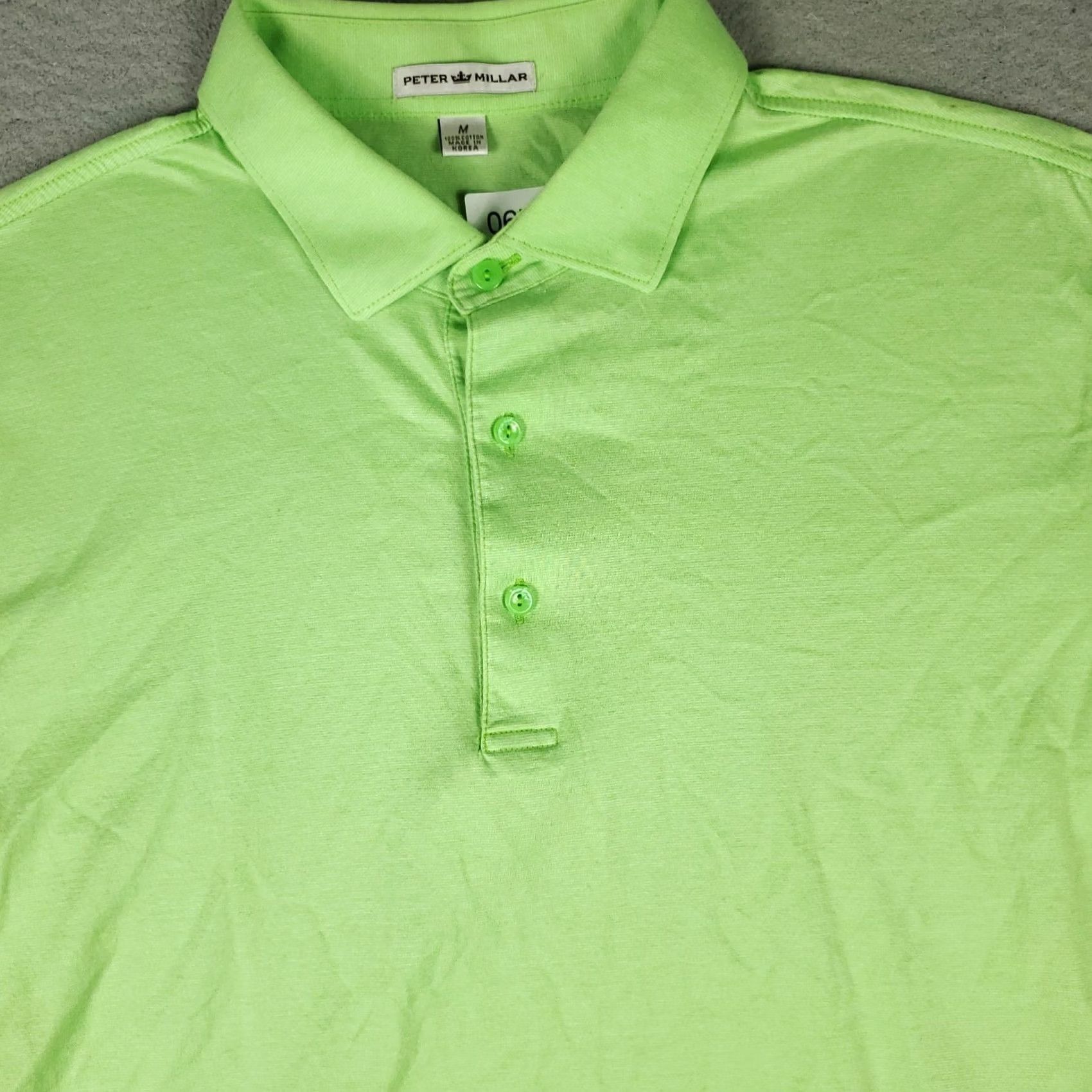 Peter Millar Peter Millar Polo Shirt Mens Size Medium Green Cotton Golf Short Sleeve Polo Shirt Mens Green Cotton Golf Short Sleeve Nike Size US M / EU 48-50 / 2 - 2 Thumbnail
