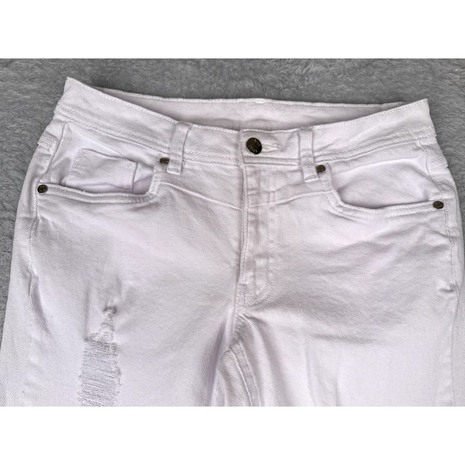 Venus Venus Jeans Womens 4 Pink Distressed Skinny Ankle Zip 5-Pocket Stretch Denim Size 27" / US 4 / IT 40 - 4 Thumbnail