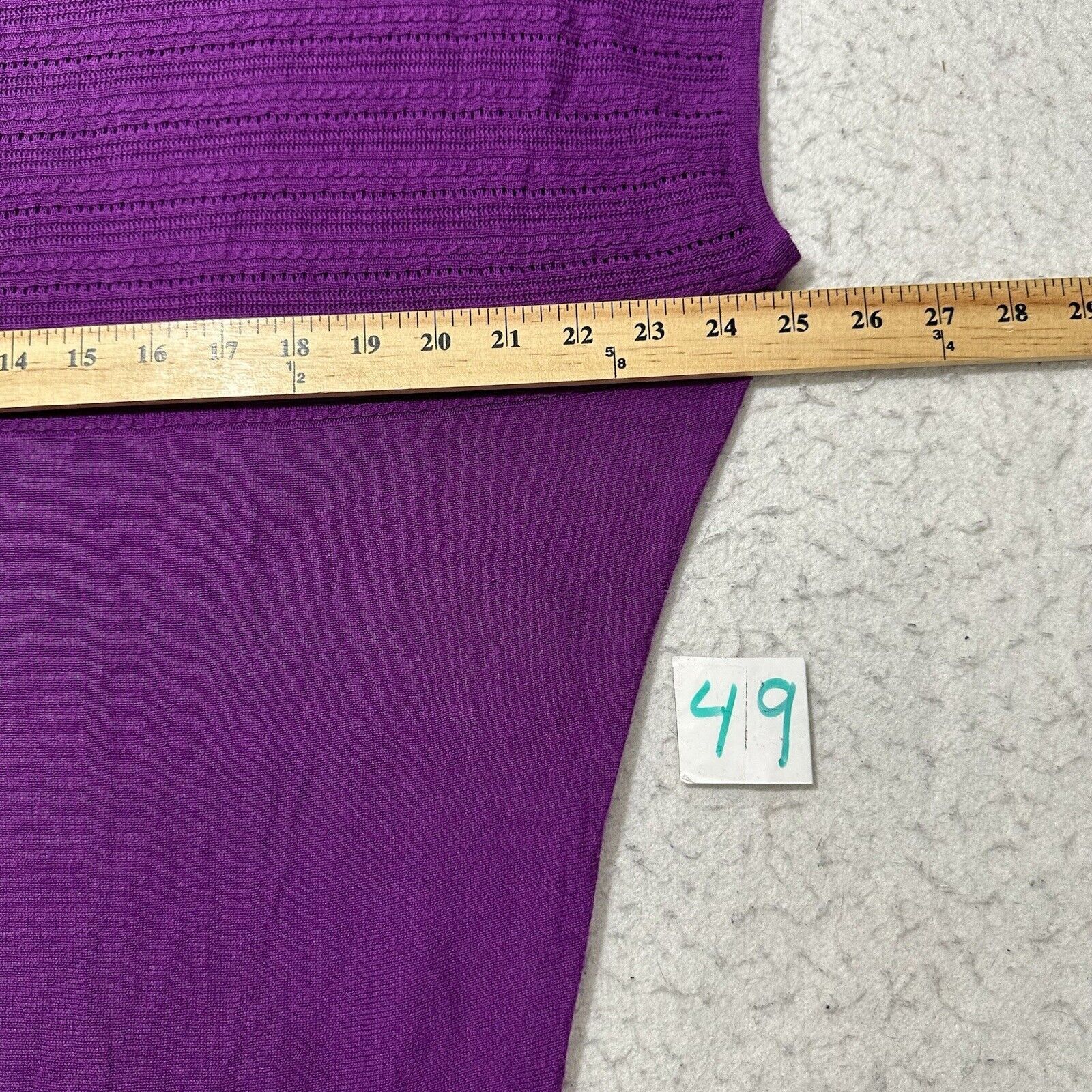 Worthington Worthington XL Knit Top Short Sleeve Purple Sweater Shirt Size XL / US 12-14 / IT 48-50 - 8 Thumbnail