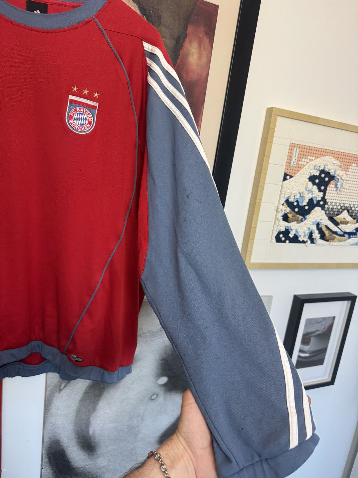 Adidas Adidas Bayern Munich 2005 2006 Training Football Sweatshirt Size US XL / EU 56 / 4 - 5 Thumbnail