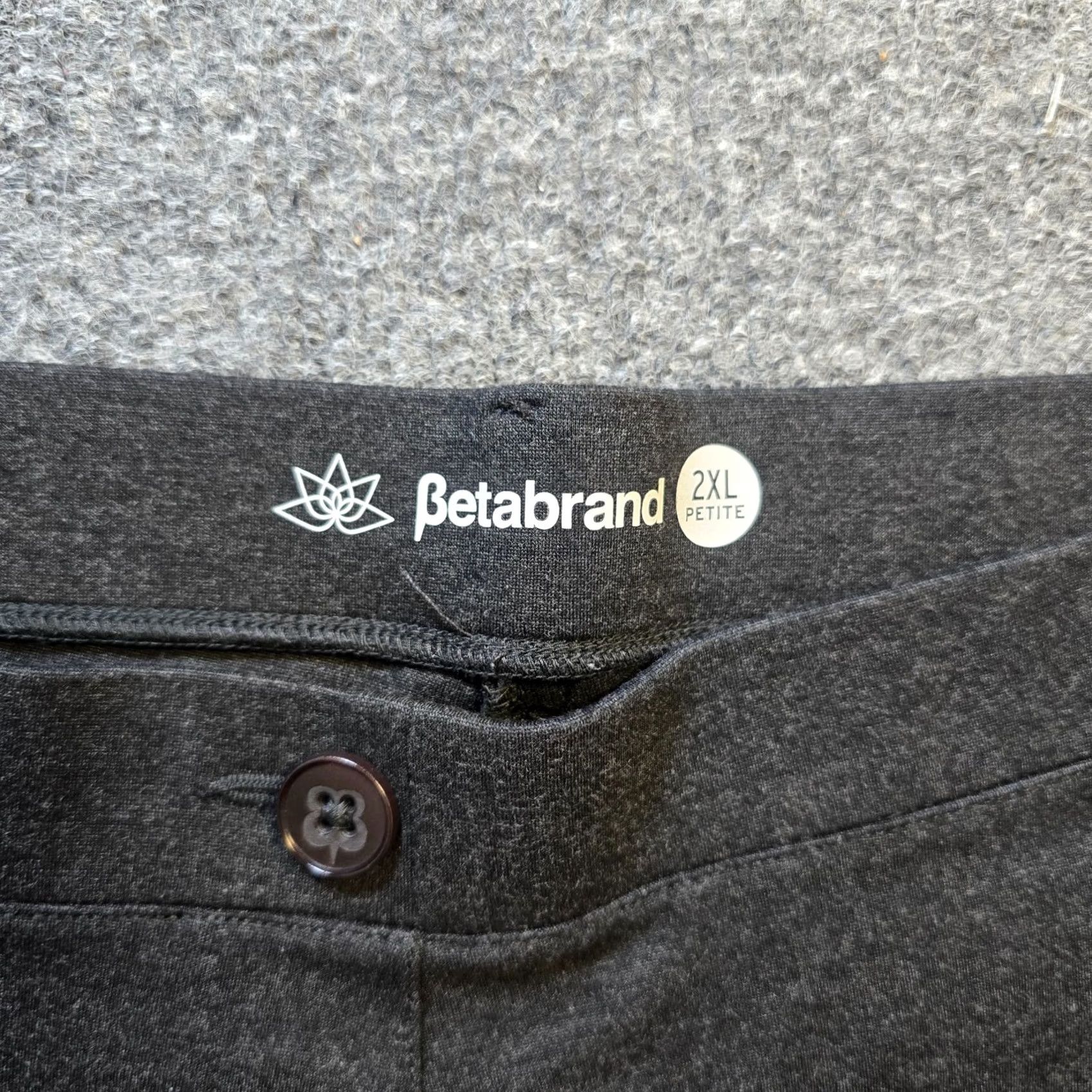 Vintage Betabrand Pants Womens 2XL Petite Gray Stretch Straight Mid Rise Casual Capsule Pants Size 25" / US 0 / IT 36 - 3 Thumbnail