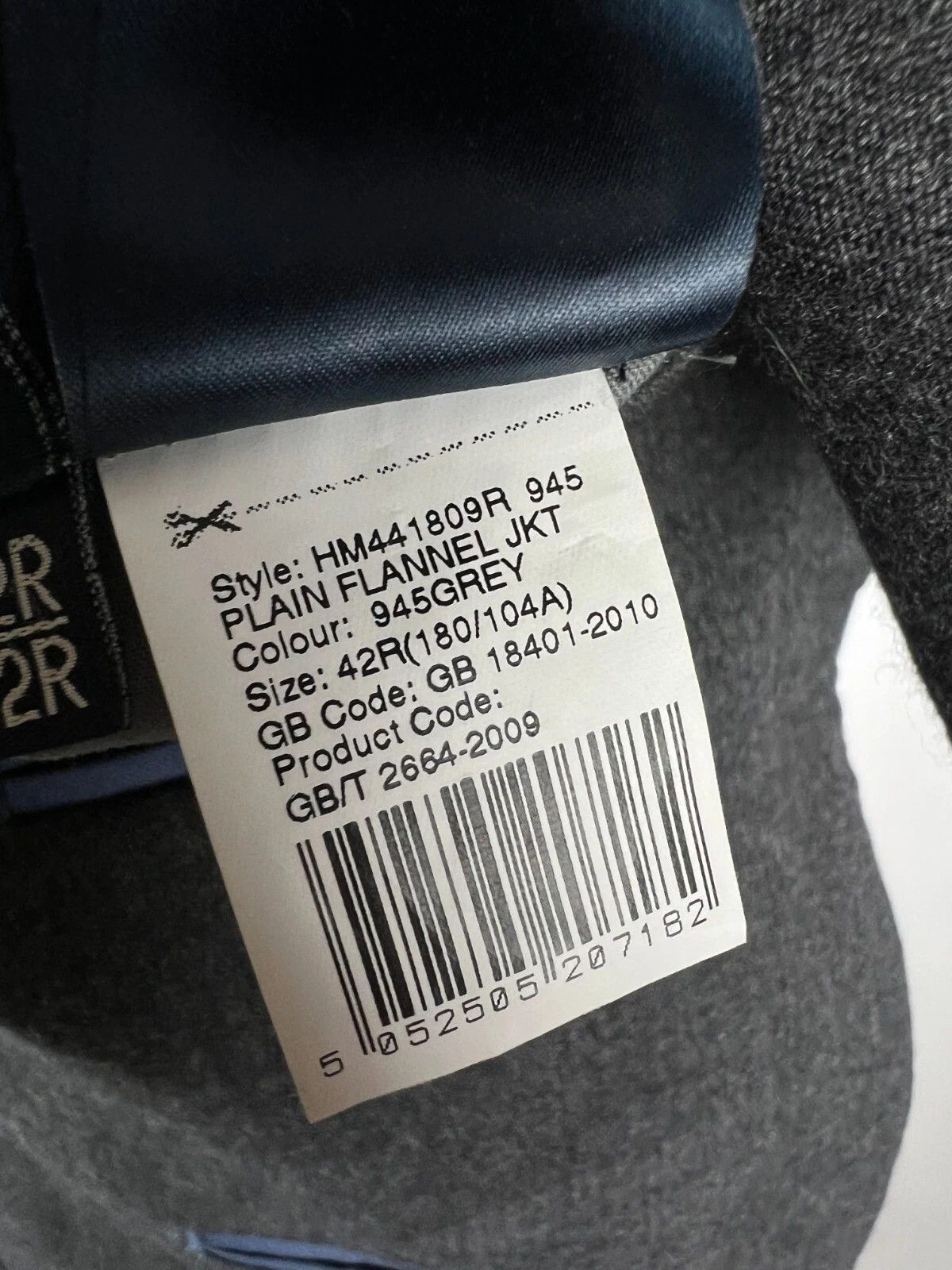 Hackett Hackett London Grey Flannel Half Lined Elbow Patch Blazer Size 42R - 17 Thumbnail