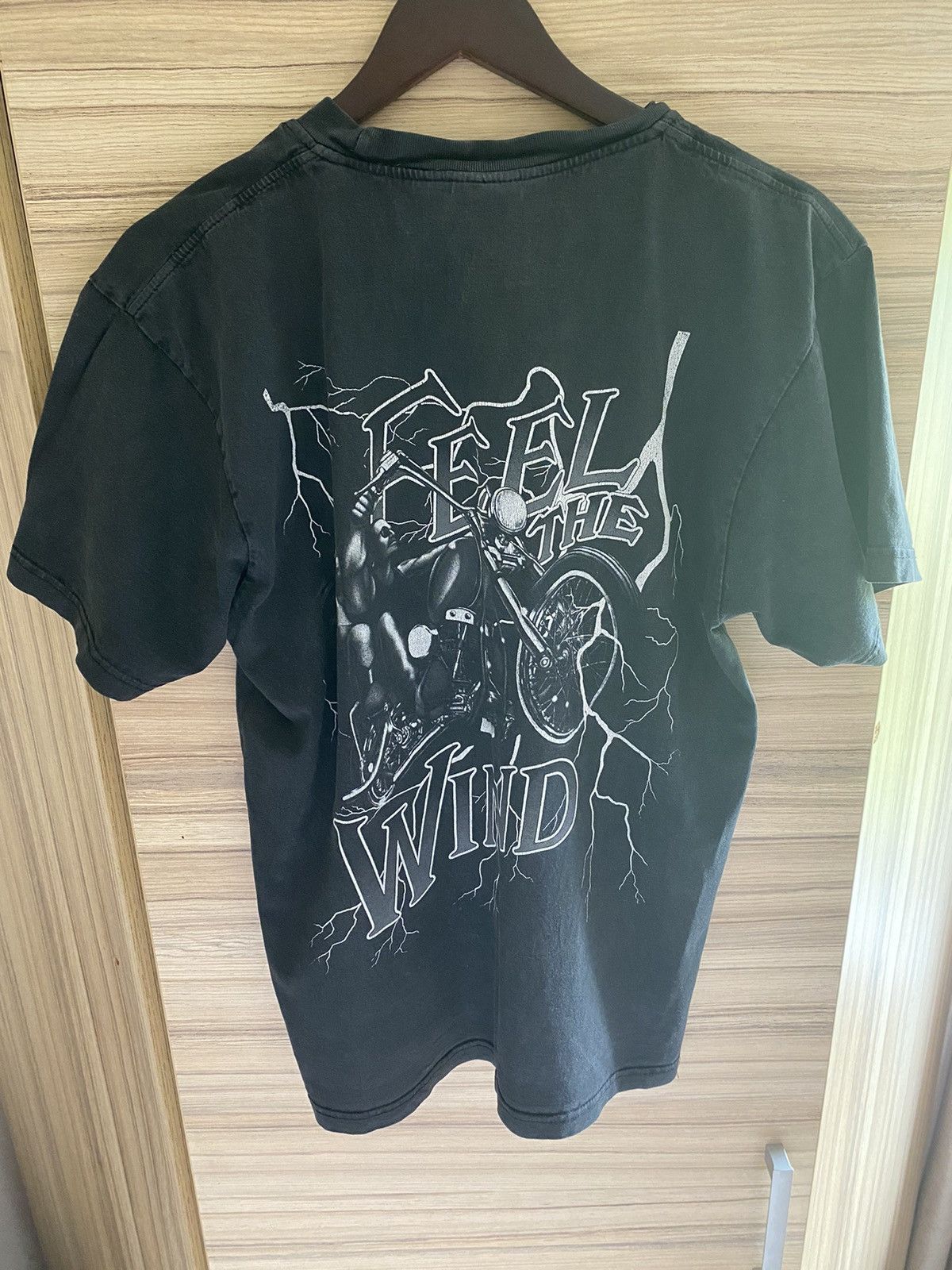 Harley Davidson × Vintage Vintage 2000s "Feel The Wind" Harley-Inspired Biker Tee Size US L / EU 52-54 / 3 - 6 Thumbnail